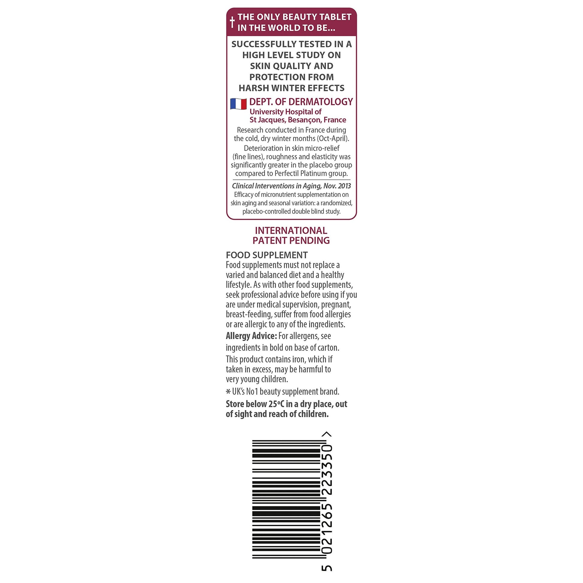 Vitabiotics Perfectil Platinum Skin Radiance 60 Tablets - Medaid International