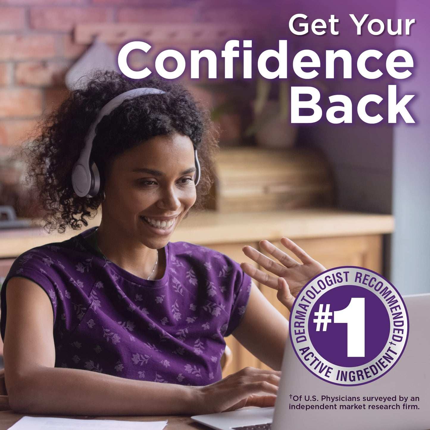 Amazon Basic Care Minoxidil Topical Solution USP, 2% Hair Regrowth Treatment for Women, 3-Month Supply, Unscented, 2 fl oz (Pack of 3) - Medaid International