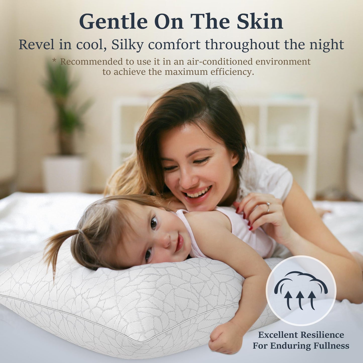 COZSINOOR Bed Pillows Queen Size - Cooling Premium Down Alternative Pillows Set of 2 for Side, Back, and Stomach Sleepers Hotel Quality Fluffy Soft Microfiber Fill Breathable Skin-Friendly - Medaid International