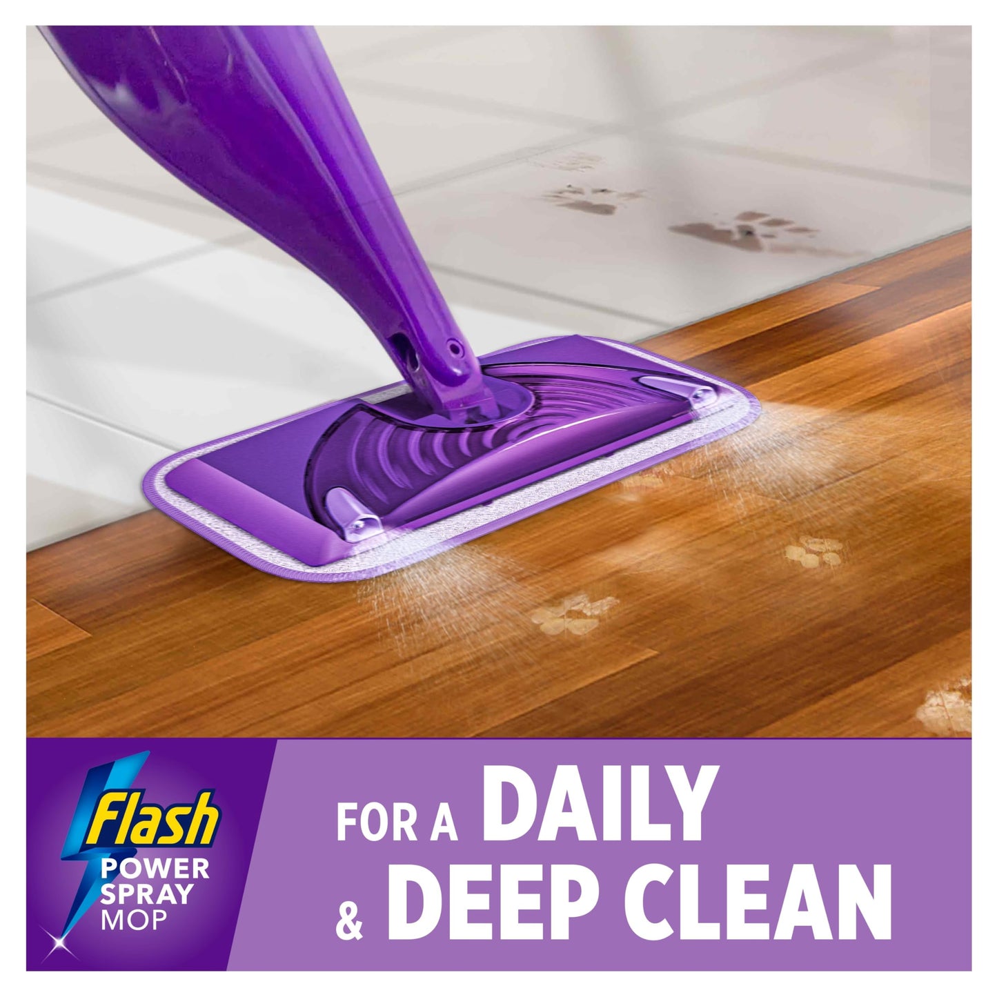 Flash Power Spray Mop Floor Cleaner Starter Kit (1 Washable Pad + 17 Disposable Pads), Spray Mops for Floors, All-in-One Spray System for Your Floors, Floor Mops for Hard Floor - Medaid International