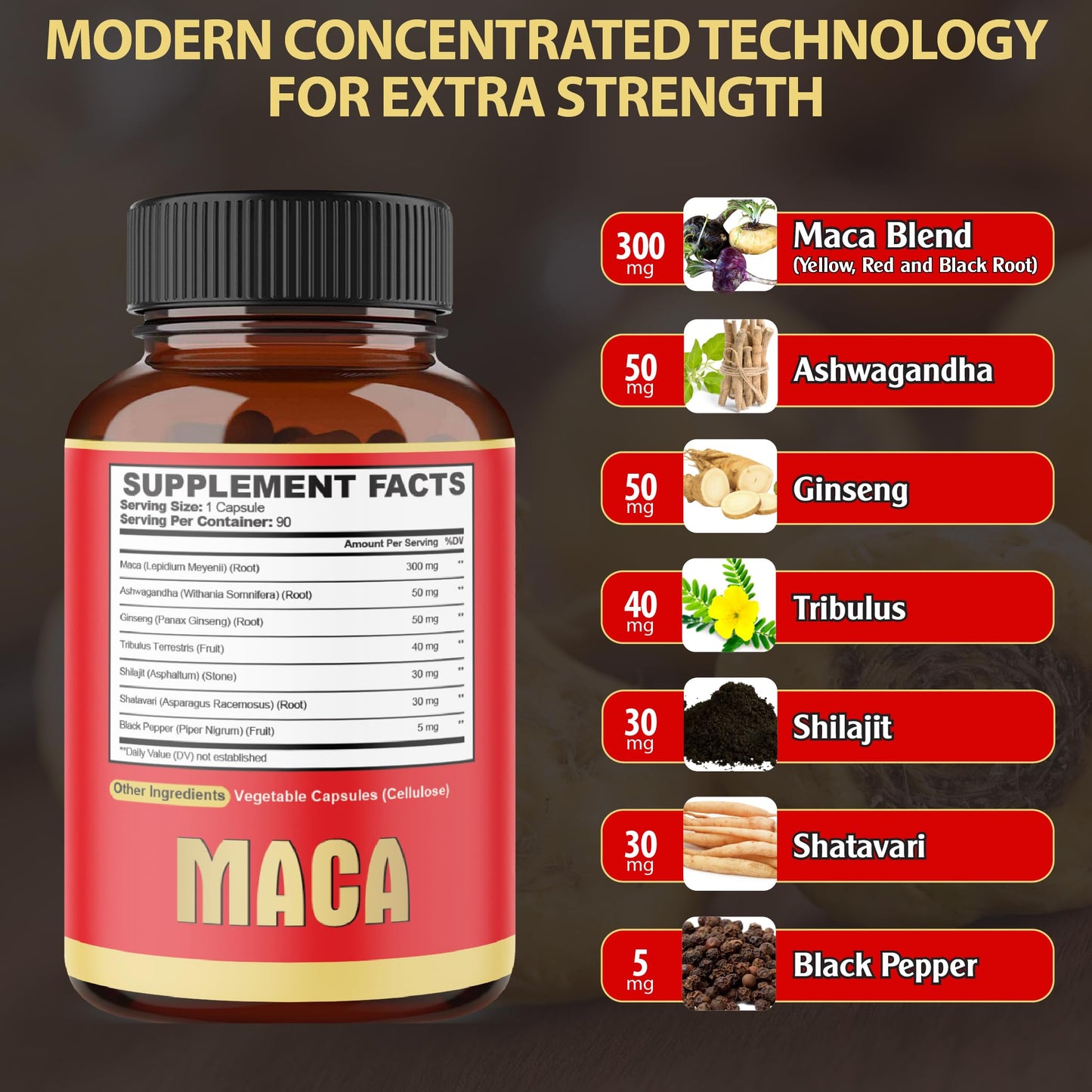 Maca Root Capsules - Supports Natural Health - Energy - Performance & Mood Supplement - Enhanced Blood Flow 3-Month Supply - Medaid International