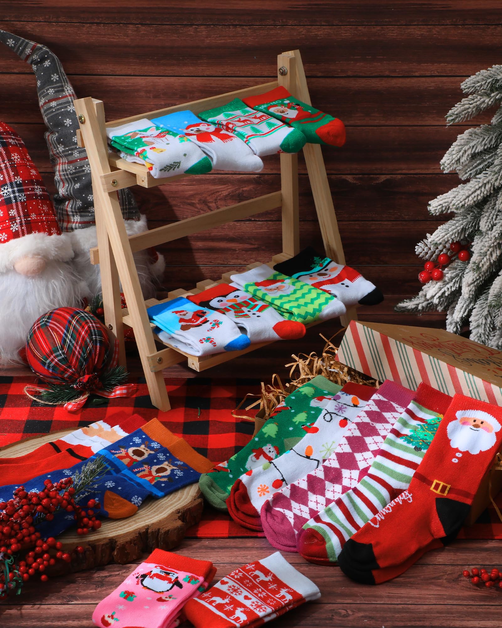 Neer 30 Pair Kid Christmas Socks Colorful Cute Creative Fancy Crew Fun Novelty Design Socks for Toddler Children Boys Girls(Suitable for Age 6-10,Lovely) - Medaid International