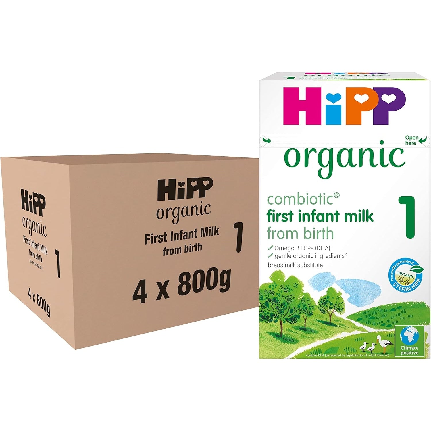 HiPP Organic 1 First Infant Baby Milk Powder Formula, From Birth, 800g (Pack of 4) - Medaid - Lebanon