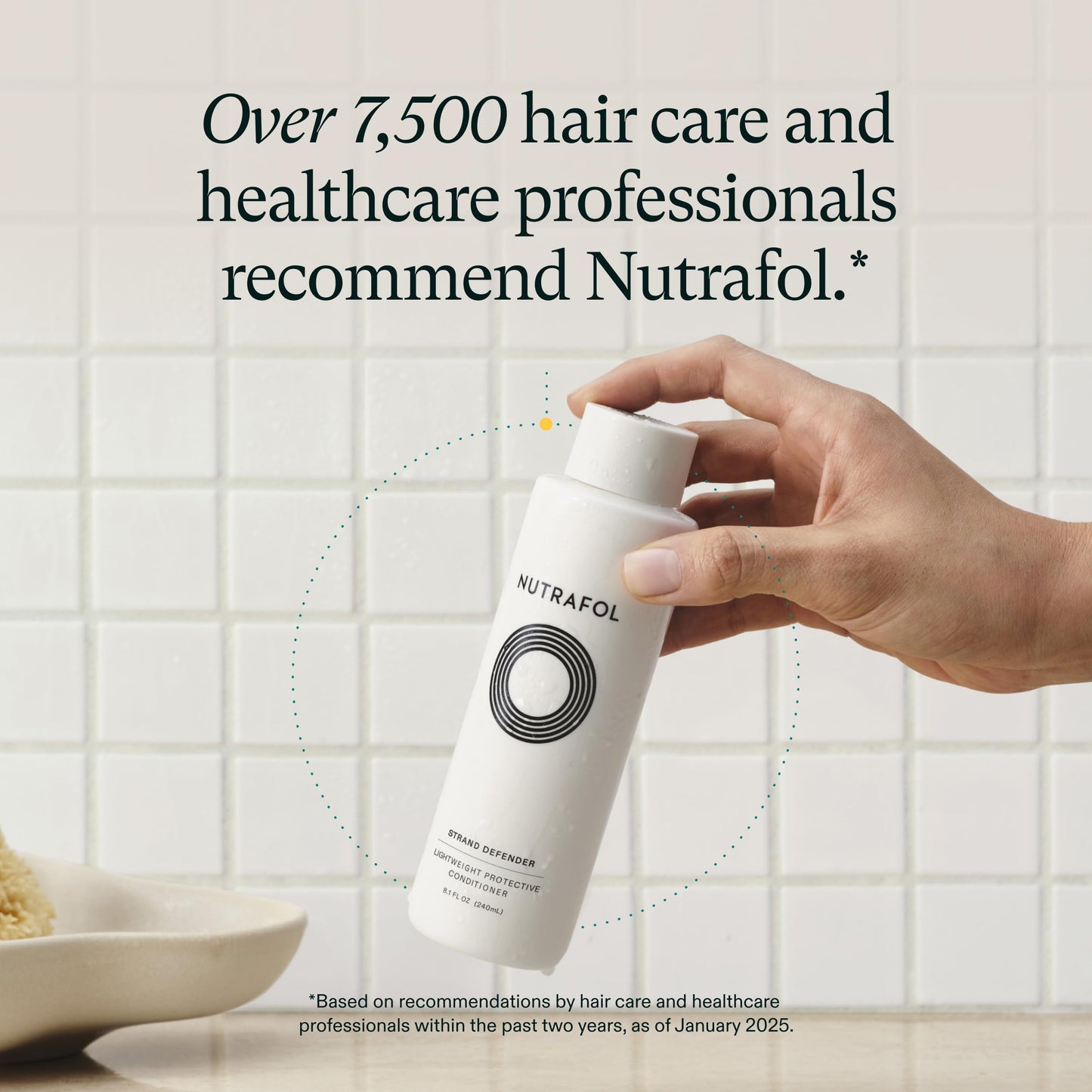 Nutrafol Conditioner, Physician-formulated for Thinning Hair, Moisturizing, Strengthening and Color Safe, Lightweight Protection - 8.1 Fl Oz Bottle - Medaid International