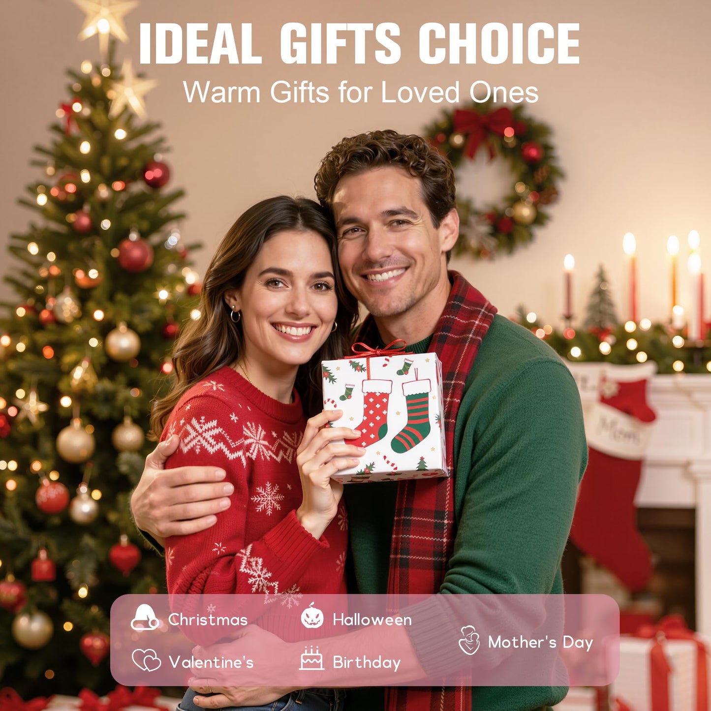 Azue Christmas Socks for Women Christmas Fuzzy Socks Winter Fluffy Socks Warm Sleeping Socks Gifts for Women 6 Pairs Cartoon - Medaid International