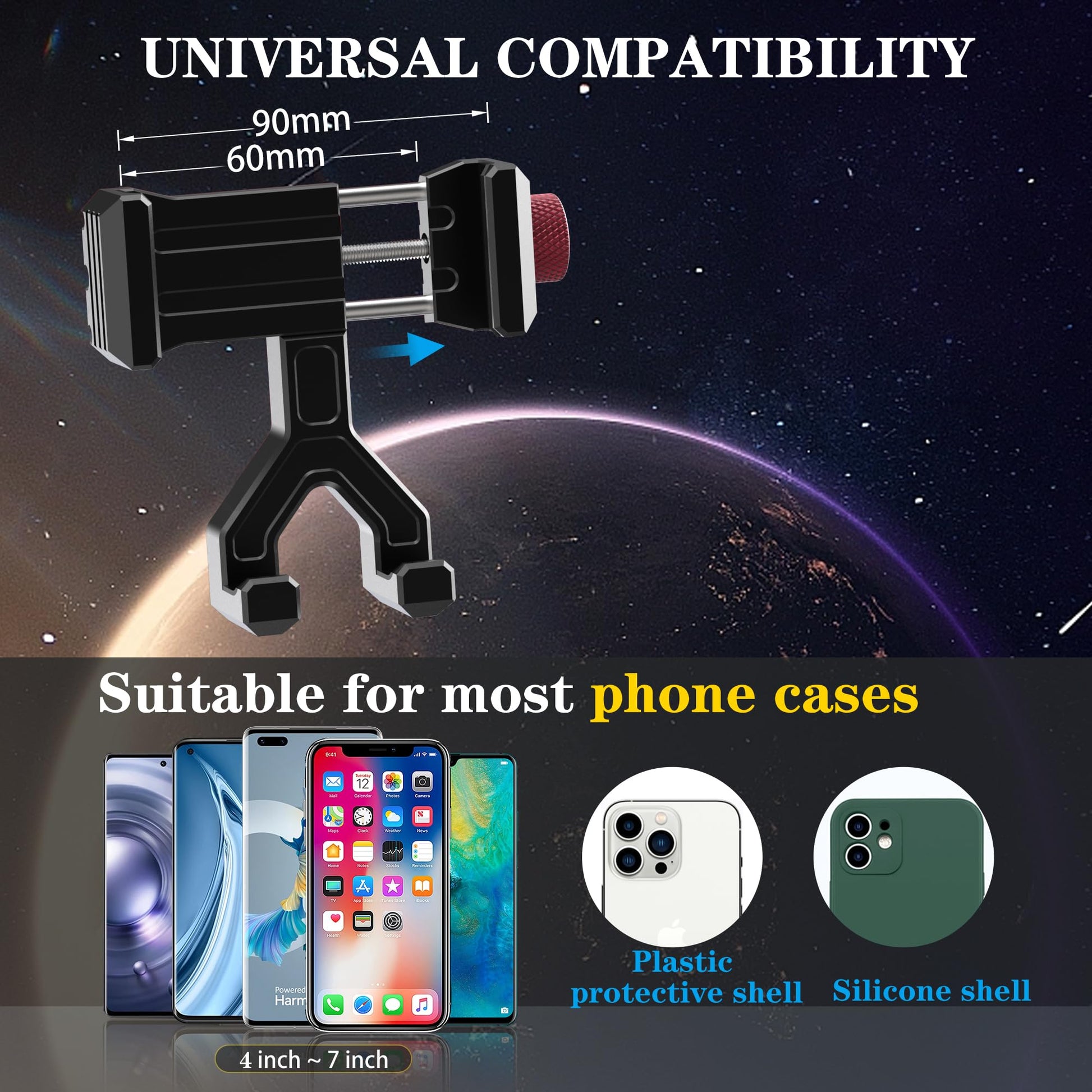Upgraded Vent Aluminum Phone Mount for Jeep Wrangler JL & Gladiator JT (2018-2023) & Sahara, Car Vent Phone Holder with 360° Rotation Full Metal Arm 20x Super Strong Phone Stand for all Smartphones - Medaid International