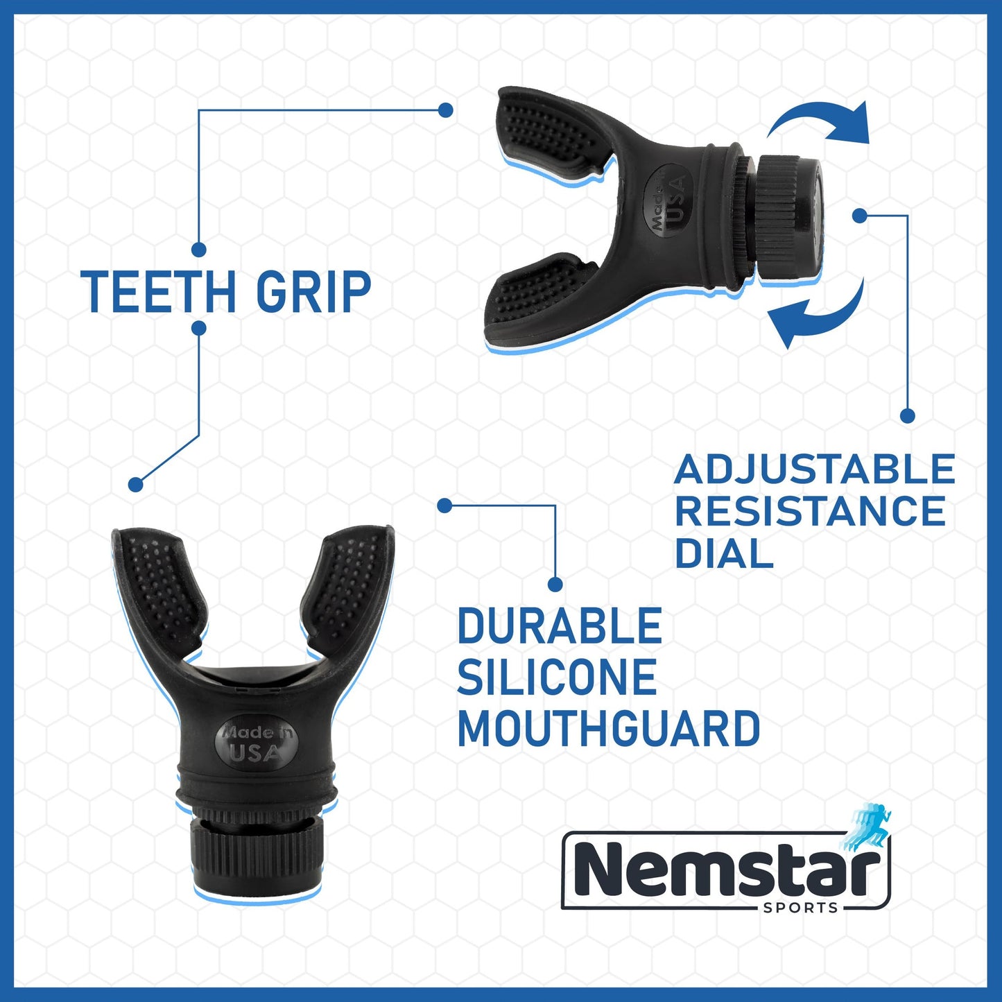 Compact Breathing Exercise Device for Lungs Made in USA Respiratory Lung Exerciser Device with Adjustable Valve - Diaphragm & Core Trainer Device for Athletes o2 Portable Breathing Trainer - Medaid International