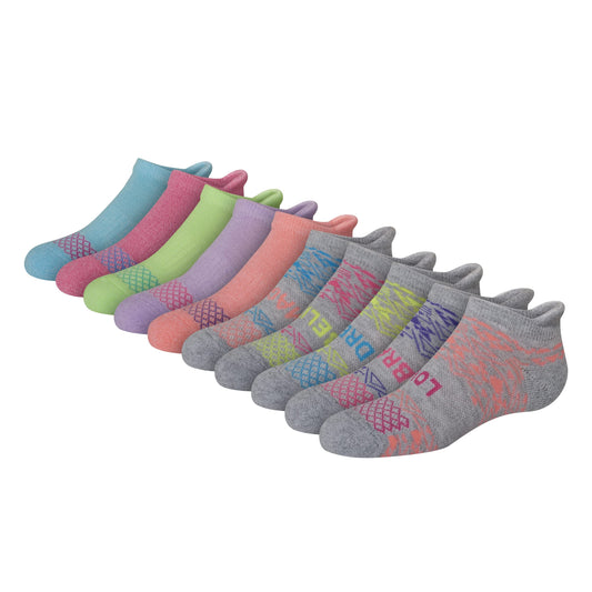 Hanes Girls' Comfort Fit Heel Shield and No Show Socks, 10-Pair Packs, Assorted, Medium - Medaid International