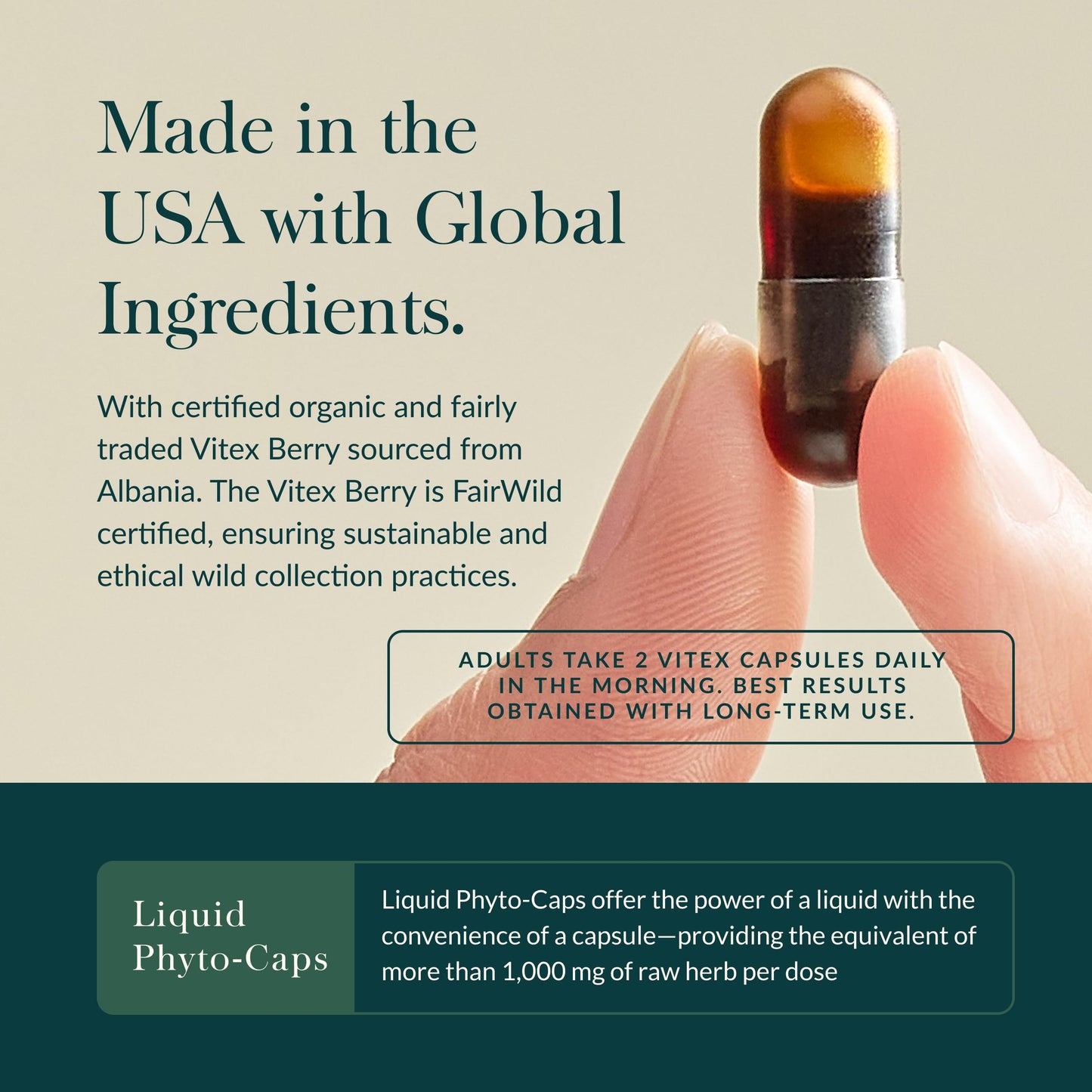 Gaia Herbs Vitex Berry - Supports Hormone Balance & Fertility in Women - 60 Vegan Liquid Phyto-Capsules (30-Day Supply) - Medaid International