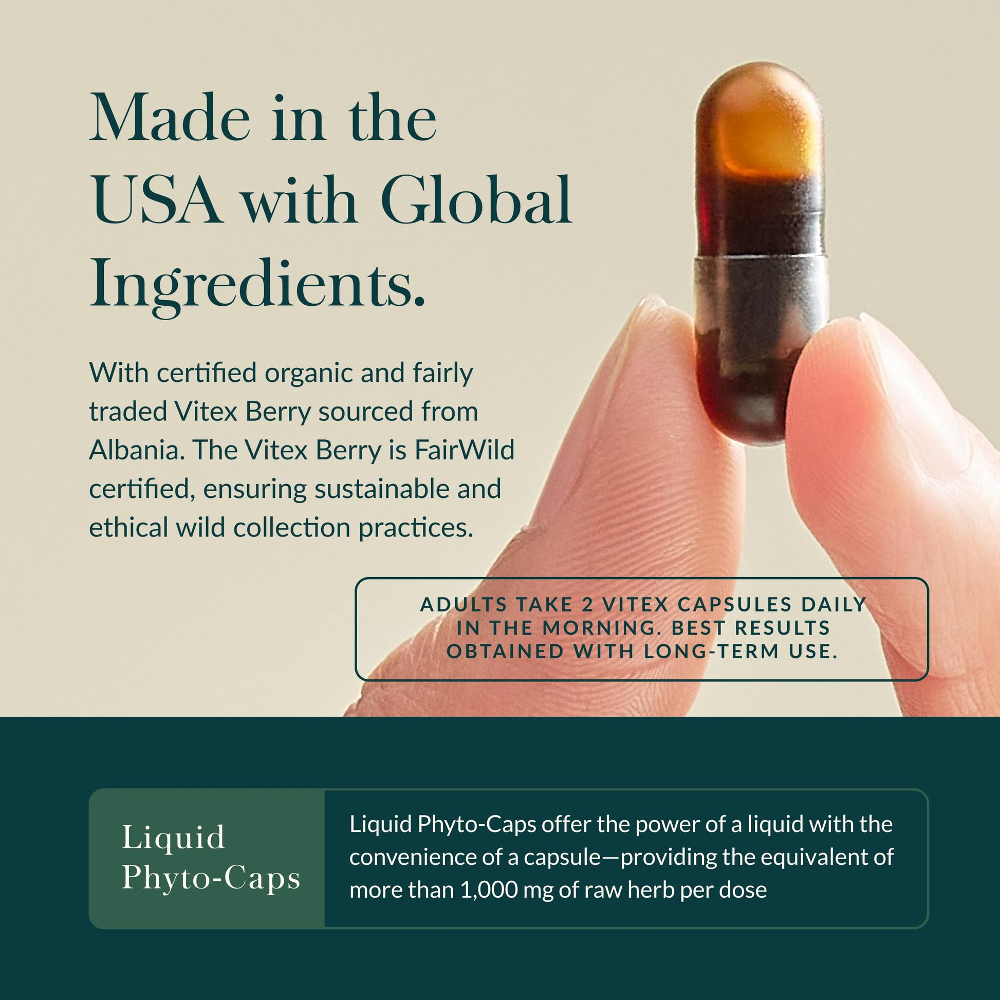 Gaia Herbs Vitex Berry - Supports Hormone Balance & Fertility in Women - 60 Vegan Liquid Phyto-Capsules (30-Day Supply) - Medaid International