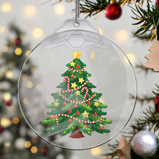 Christmas Ornaments Tree Crystal Hanging, Holiday Handmade Christmas Tree Ornaments, Car & Home Decoration - Xmas Bauble Present Acrylic Craft Decor, Gift Exchange Ideas for Family Friends C190 - Medaid International