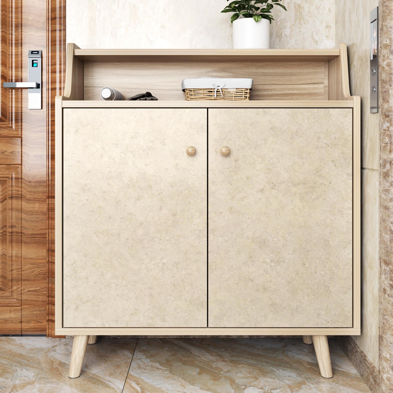 Wallderful Matte Beige Granite Wallpaper Peel and Stick Countertops Marble Contact Paper for Kitchen Bathroom Waterproof Self Adhesive Granite Vinyl Countertop Covers Backsplash Walls Film 15.75"x78" - Medaid International