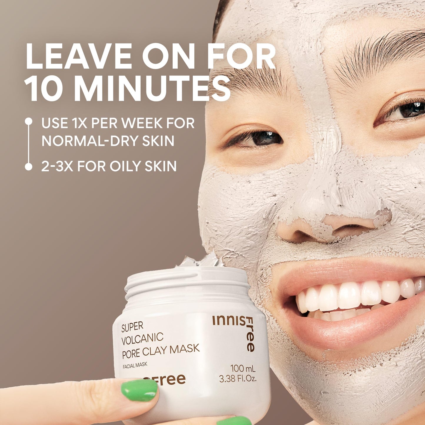 innisfree Super Volcanic Clay Mask, Premium Korean Skincare with AHA and Natural Clusters for Deep Pore Detox, Gentle Exfoliation, Oil Control - Medaid International