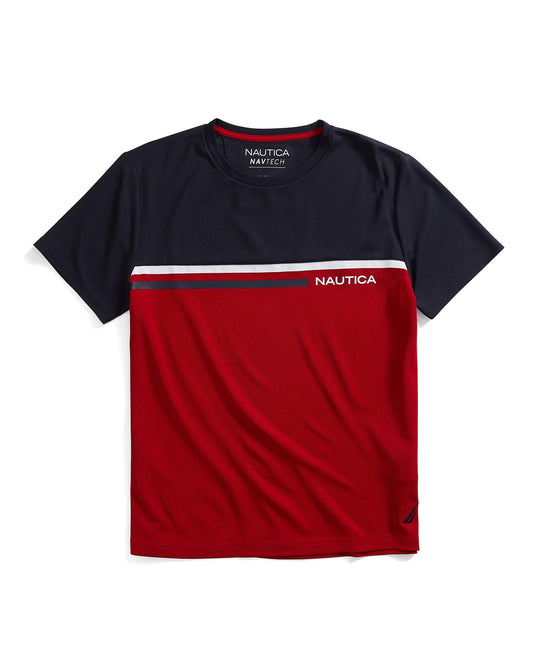 Nautica Mens Nautica Men's Navtech Colorblock Tee T Shirt, Nautica Red, 3X-Large US - Medaid International