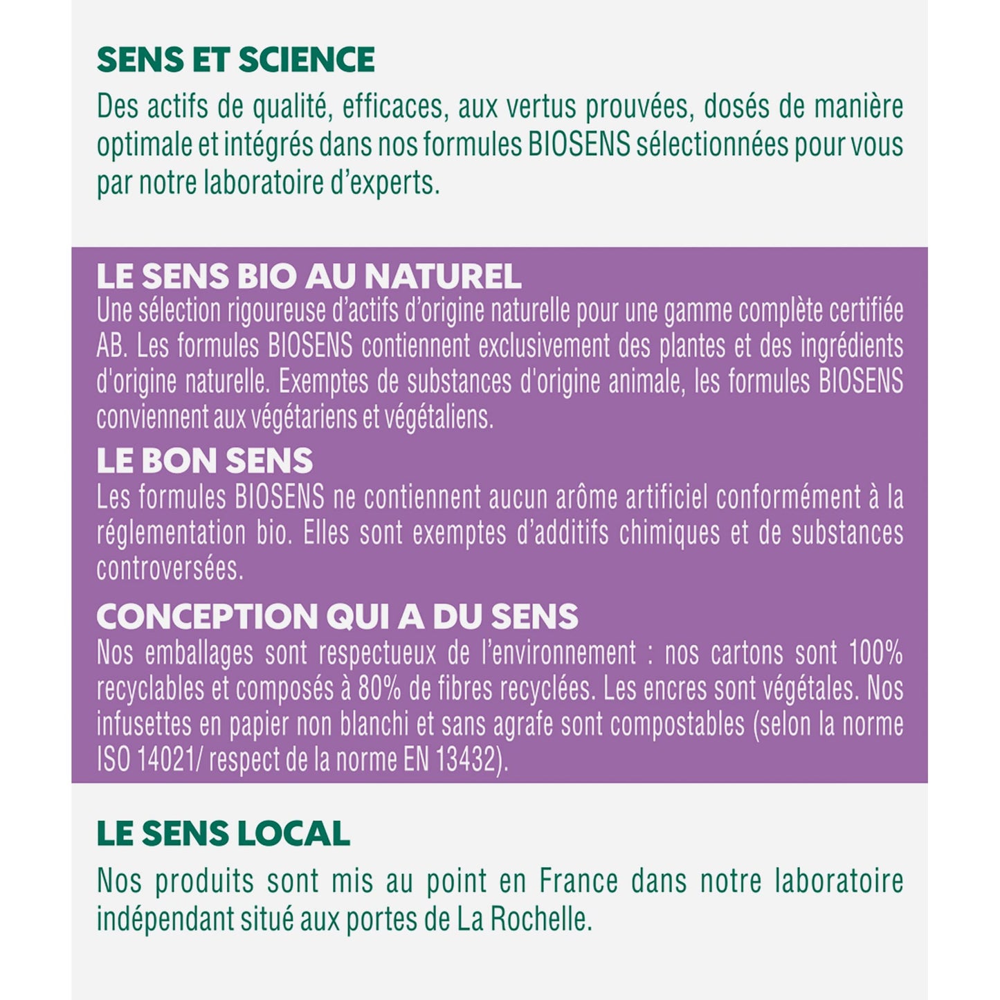 Biosens - Infusion Elimination Ventre plat - Menthe, Fucus et Réglisse - Certifié Bio AB - Fabriqué en France - 20 sachets - Medaid International