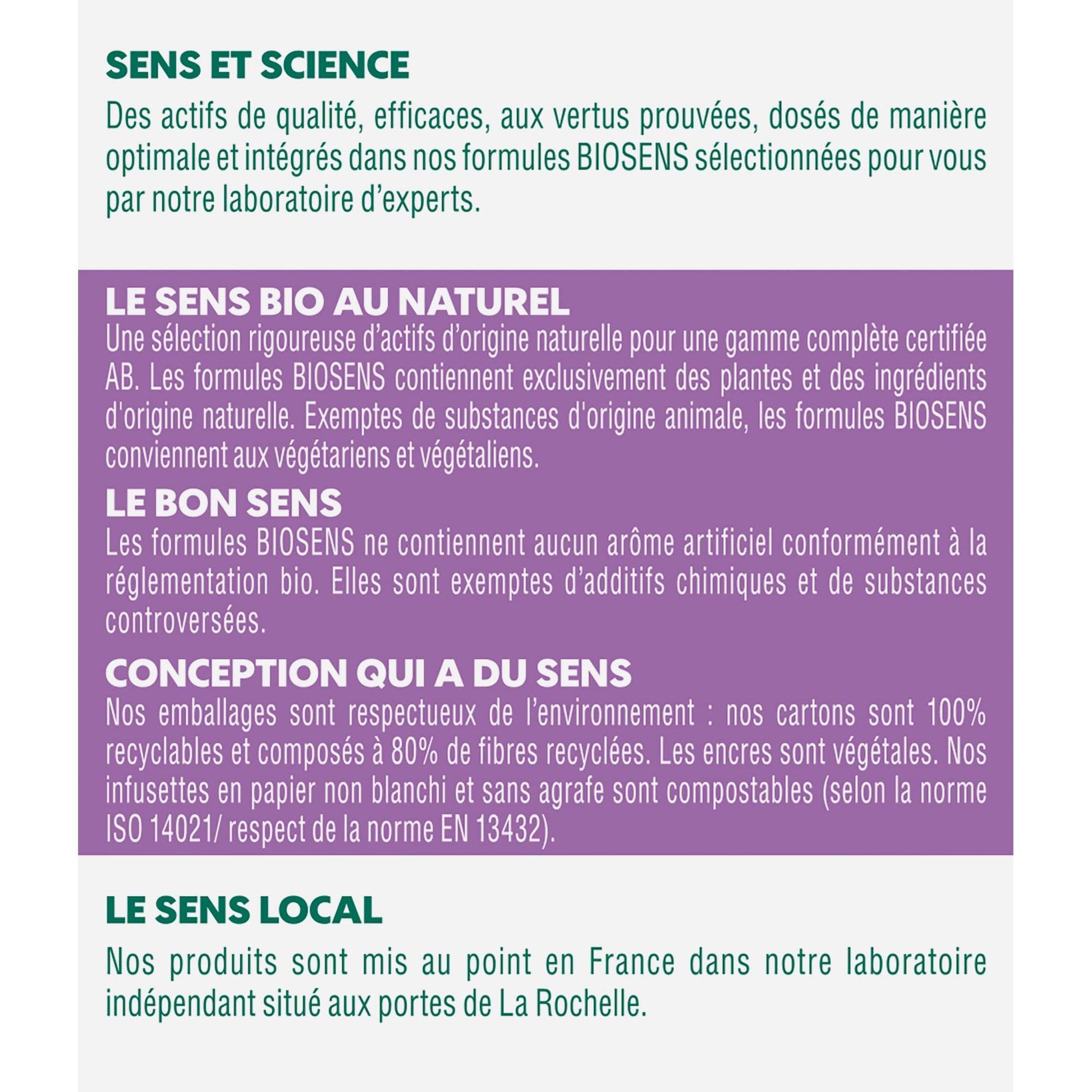 Biosens - Infusion Elimination Ventre plat - Menthe, Fucus et Réglisse - Certifié Bio AB - Fabriqué en France - 20 sachets - Medaid International