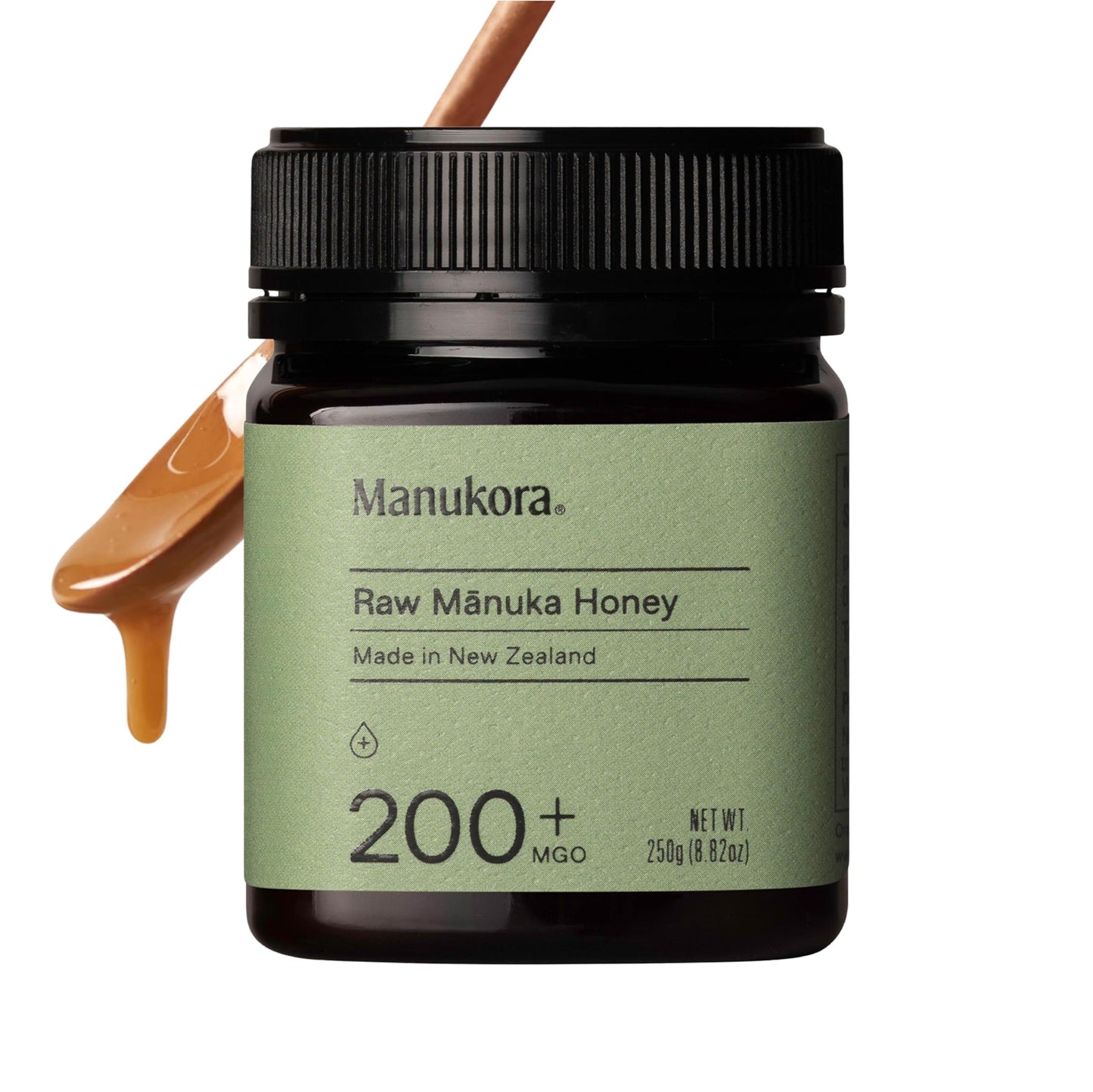 Manukora Raw Manuka Honey, MGO 200+, New Zealand Honey, Non-GMO, Traceable from Hive to Hand, Daily Wellness Support - 250g (8.82 Oz) - Medaid International