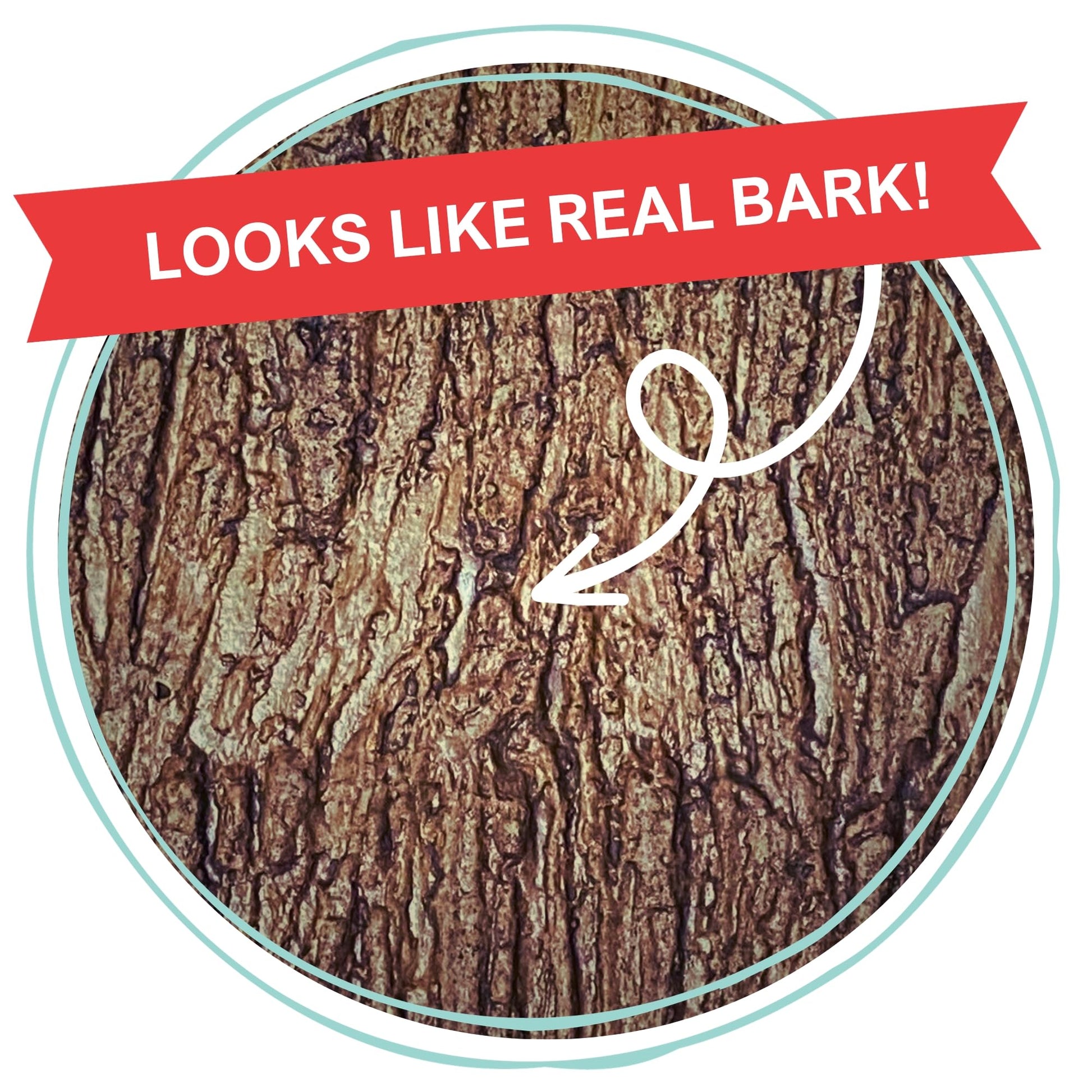 Realistic Faux Brown Bark Xmas Tree Skirt Hides Fake Pole, By Christmas Tree Hugger - Medaid International