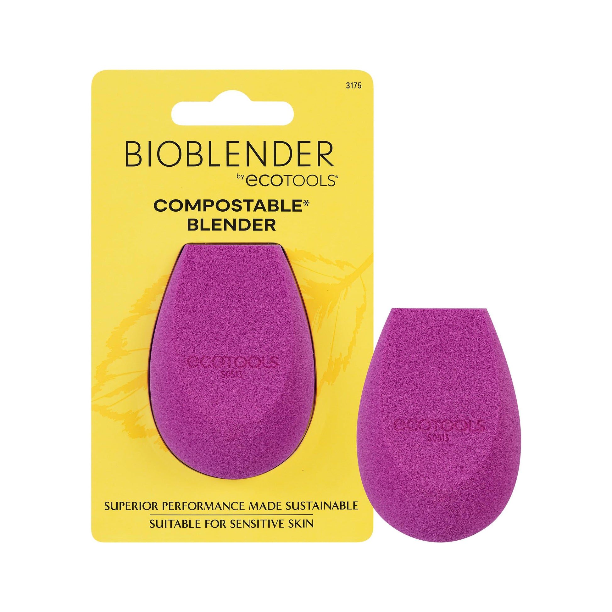 EcoTools Bioblender Makeup Sponge, Compostable Makeup Blender, For Liquid & Cream Foundation, Sustainable, Seamless Application, Eco-Friendly Beauty Sponge, Cruelty-Free & Latex Free, 1 Count - Medaid International