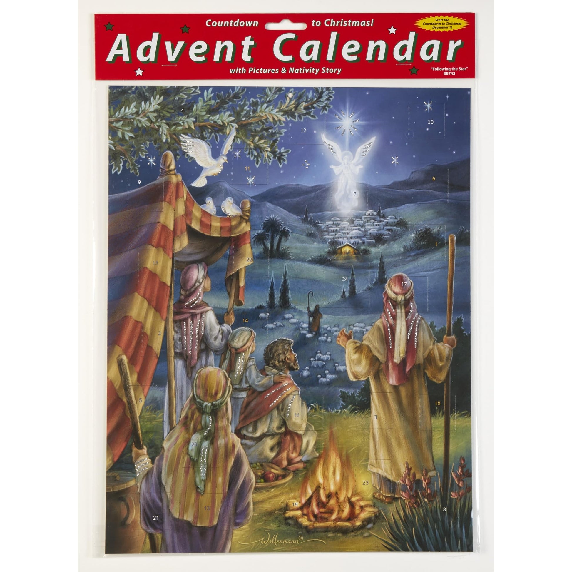 Following the Star Advent Calendar (Countdown to Christmas) with Nativity Story by Vermont Christmas Company - Medaid International