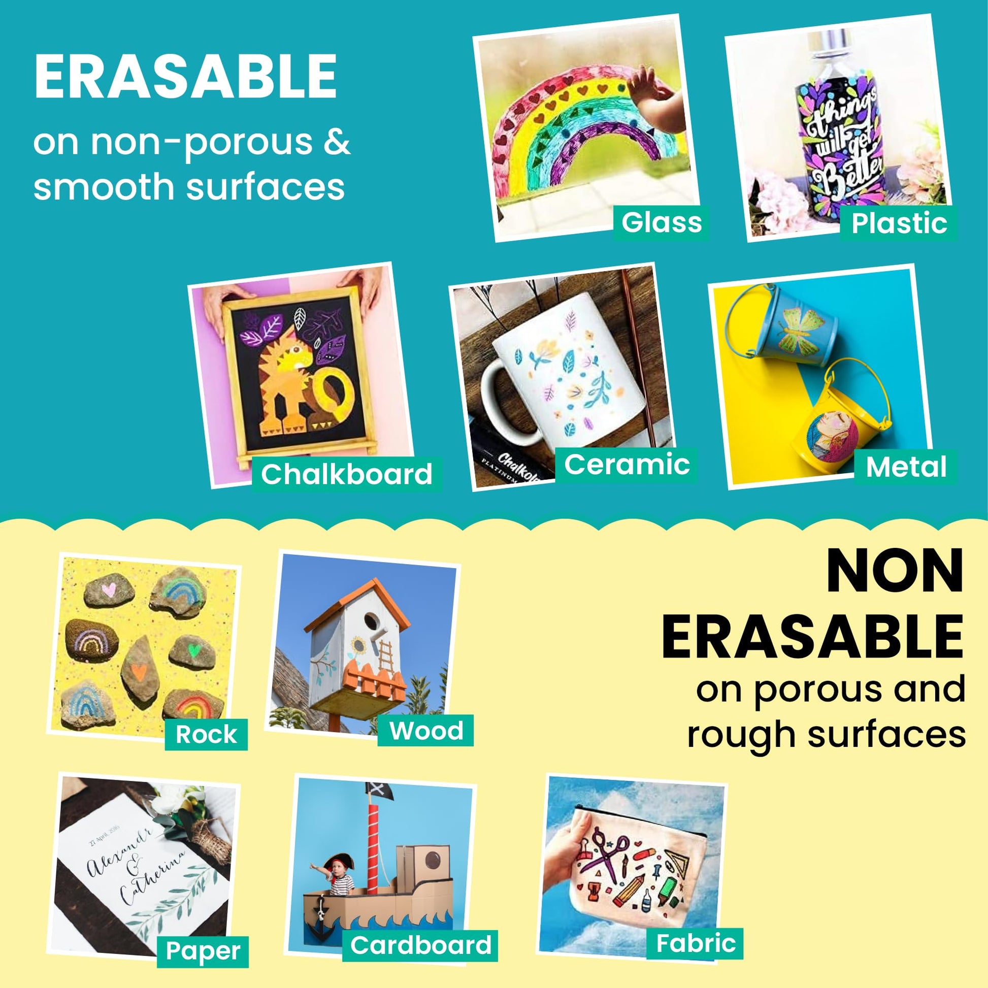 Chalkola Dual Tip Liquid Chalk Markers for Blackboard - (40 Pack, 1mm Fine Tip +5mm Bold) | Wet Erase, Erasable Chalkboard Markers, Chalk Pen for Signs, Car Windows, Wall Calendar, Glass, Board - Medaid International