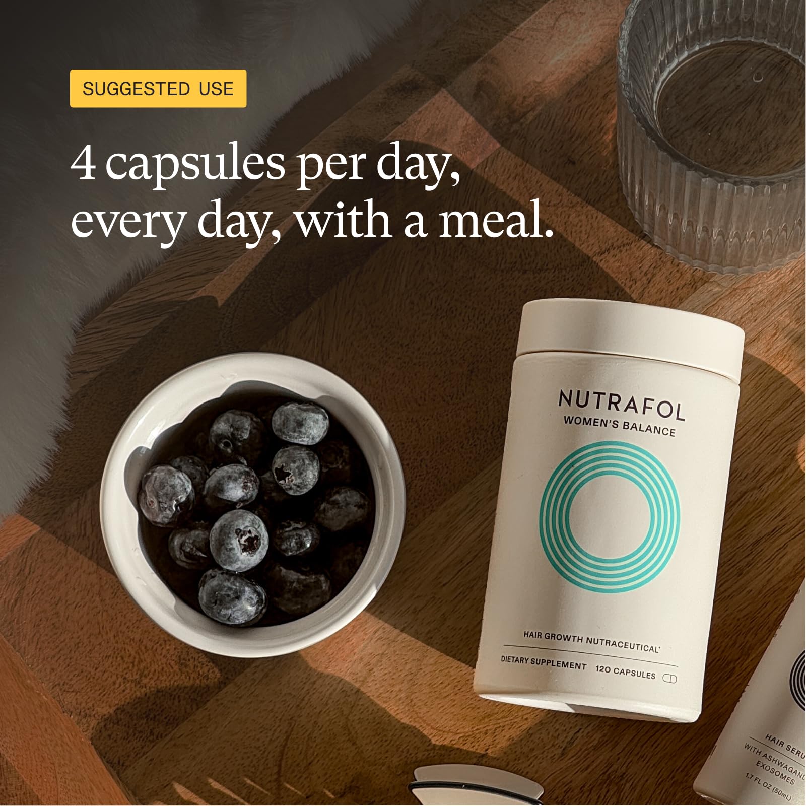 Nutrafol Women's Balance Hair Growth Supplements, Ages 45 and Up, Clinically Proven for Visibly Thicker Hair and Scalp Coverage, Dermatologist Recommended - 1 Month Supply - Medaid International
