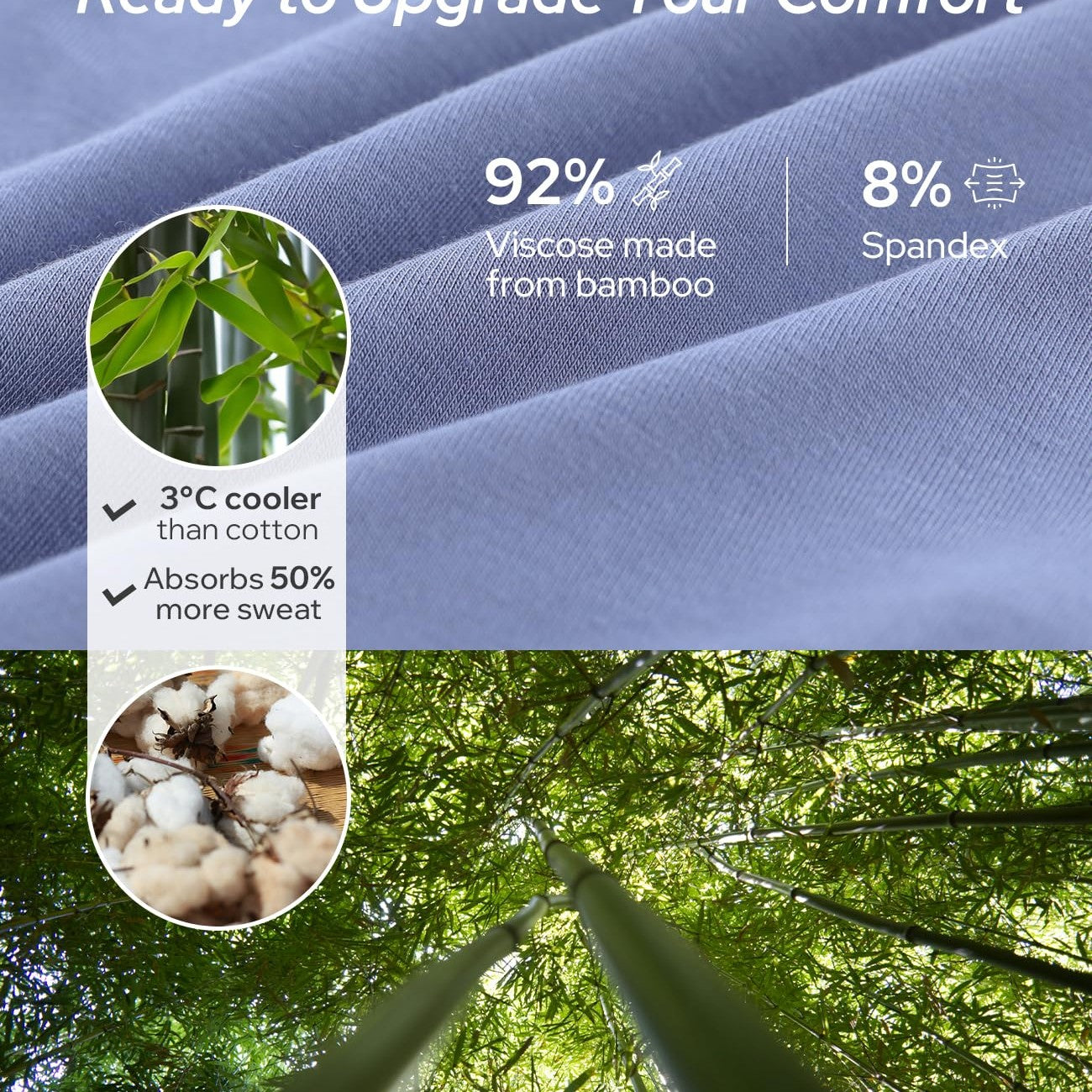 BAMBOO COOL Mens Underwear Ultra Soft & Breathable Boxer Briefs Moisture Wicking Tagless 3D Pouch 4 Pack - Medaid International