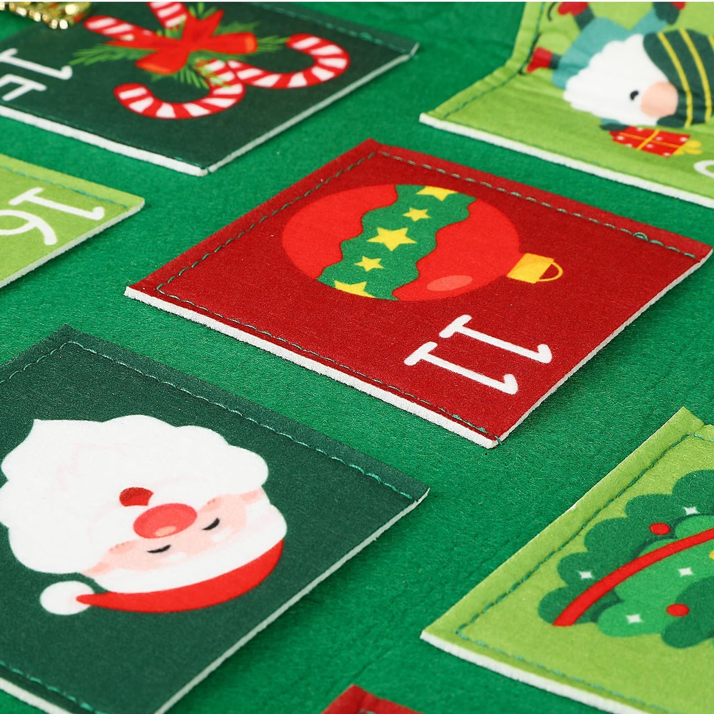 Christmas Tree Advent Calendar 2025, 24 Days Countdown Calendar with 24 Festive Pockets Advent Christmas Countdown Calendar Xmas Hanging Advent Calendar Wall Door Hanging Decor Gift for Kids Adults - Medaid International