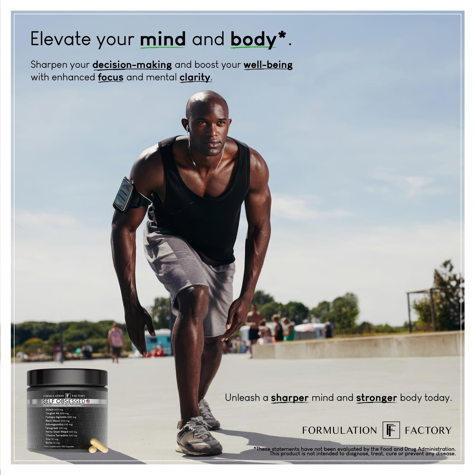 Formulation Factory Self Obsessed 10 in 1 Masculinity Maximizer Supplement, Shilajit for Men, Tongkat Ali, Ashwaganda, Fenugreek Muscle Growth, Energy, Drive, Strength, Recovery 2 Month (Pack of 1) - Medaid International