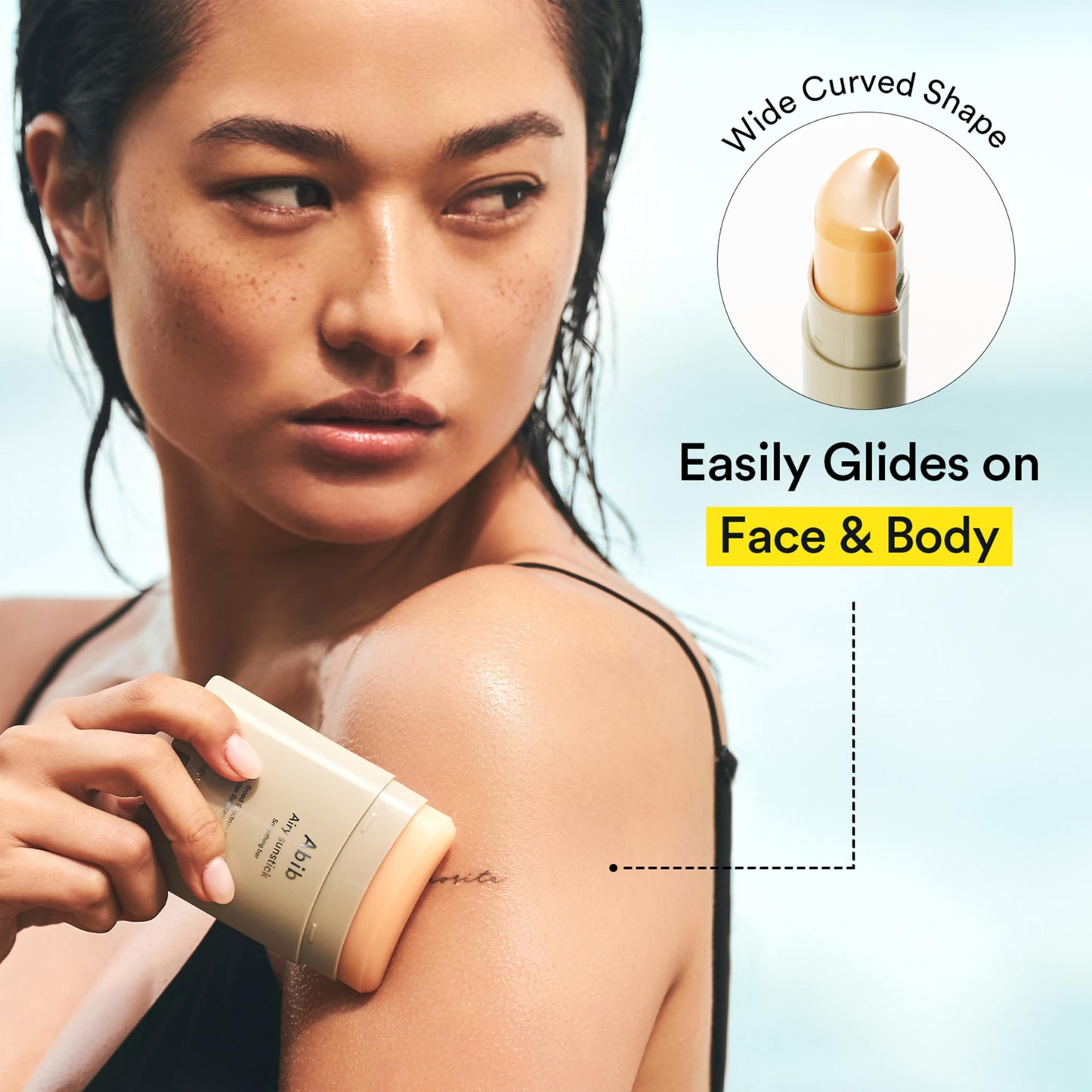 Abib Airy Sunstick Protection Bar Broad Spectrum SPF50+ 0.81 oz / 23 g (Semi-matte) | Korean Suncreen Stick Suncare Sunblock, No Whitecast, Protector Solar Barra, Water resistant - Medaid International
