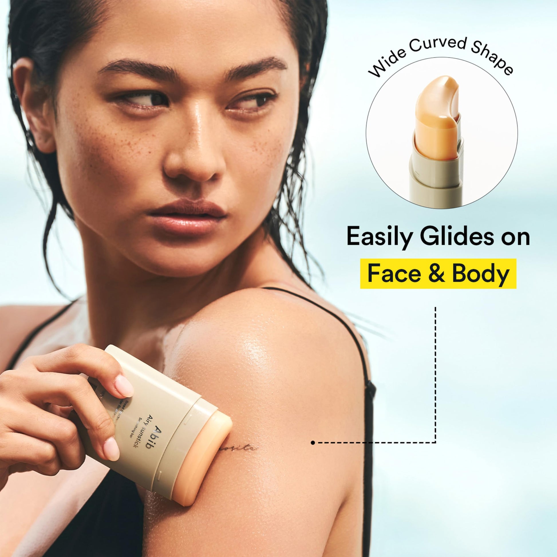 Abib Airy Sunstick Protection Bar Broad Spectrum SPF50+ 0.81 oz / 23 g (Semi-matte) | Korean Suncreen Stick Suncare Sunblock, No Whitecast, Protector Solar Barra, Water resistant - Medaid International