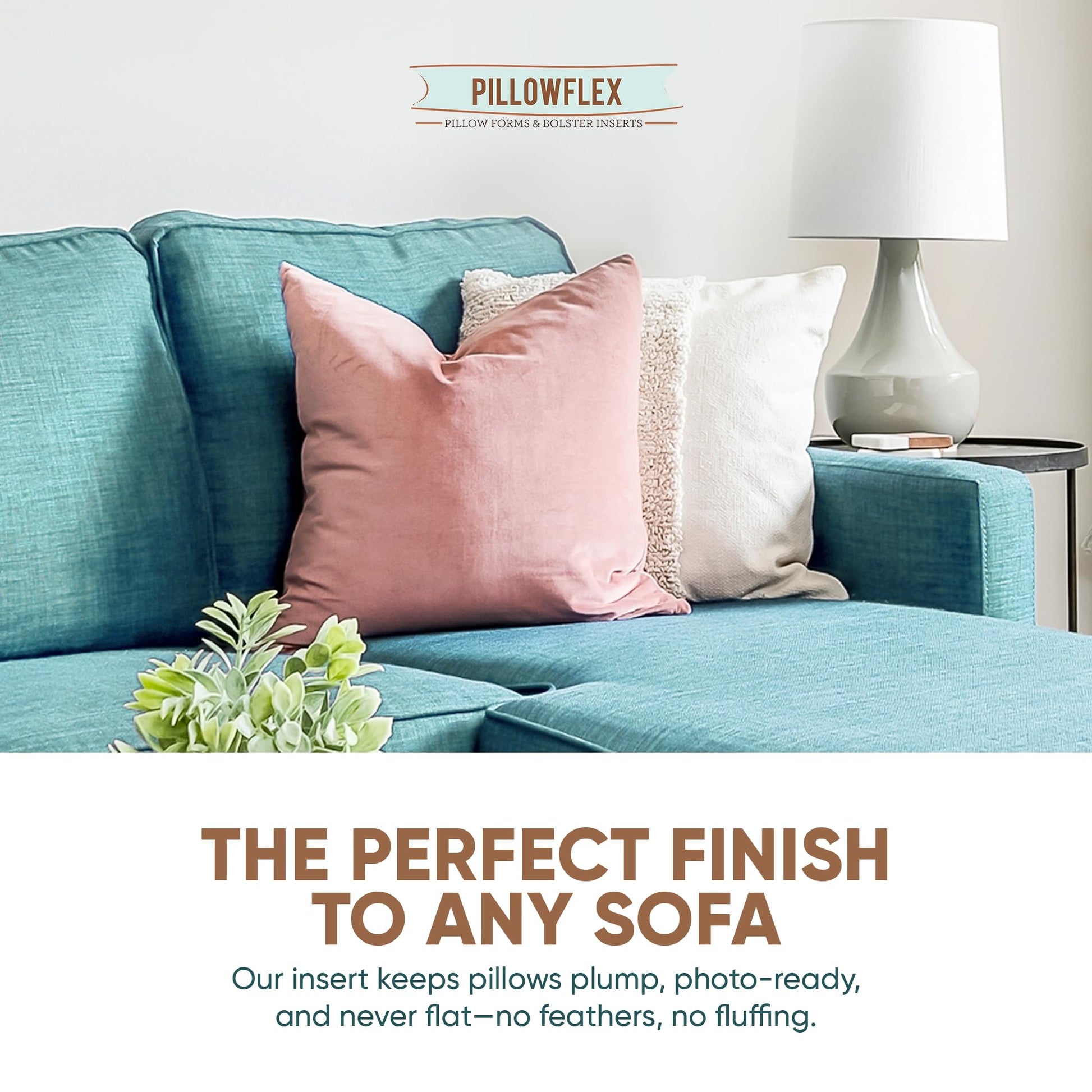 Pillowflex Synthetic Down Pillow Insert - 26x26 Down Alternative, Ultra Soft Large Square European Throw Pillow, Couch Euro Sham, Bed - 1 Decorative Form - Medaid International