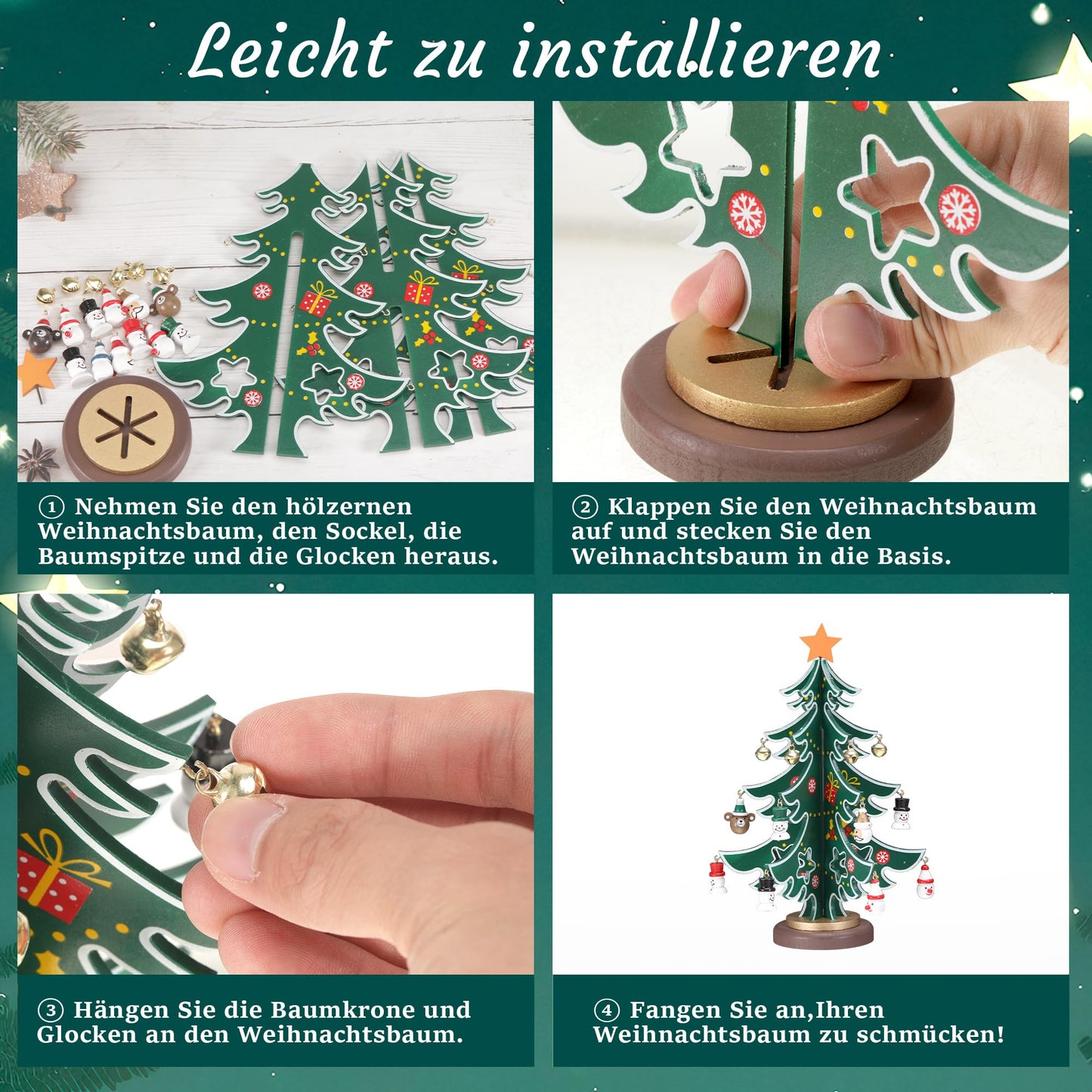 Advent Calendar 2025 Wooden Christmas Tree with 18 Ornaments Tree Christmas Calendar for Children Table Decoration Mini Christmas Tree Pendant for Adults Boys Girls Small Advent Calendar - Medaid International