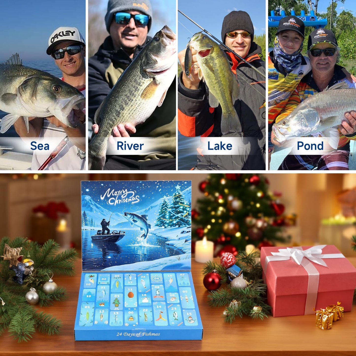 Fishing Advent Calendar for Adult 2025 Fishing Lure Advent Calendar 24 Days Christmas Countdown Calendars Tackle Lures Gifts For Men - Medaid International