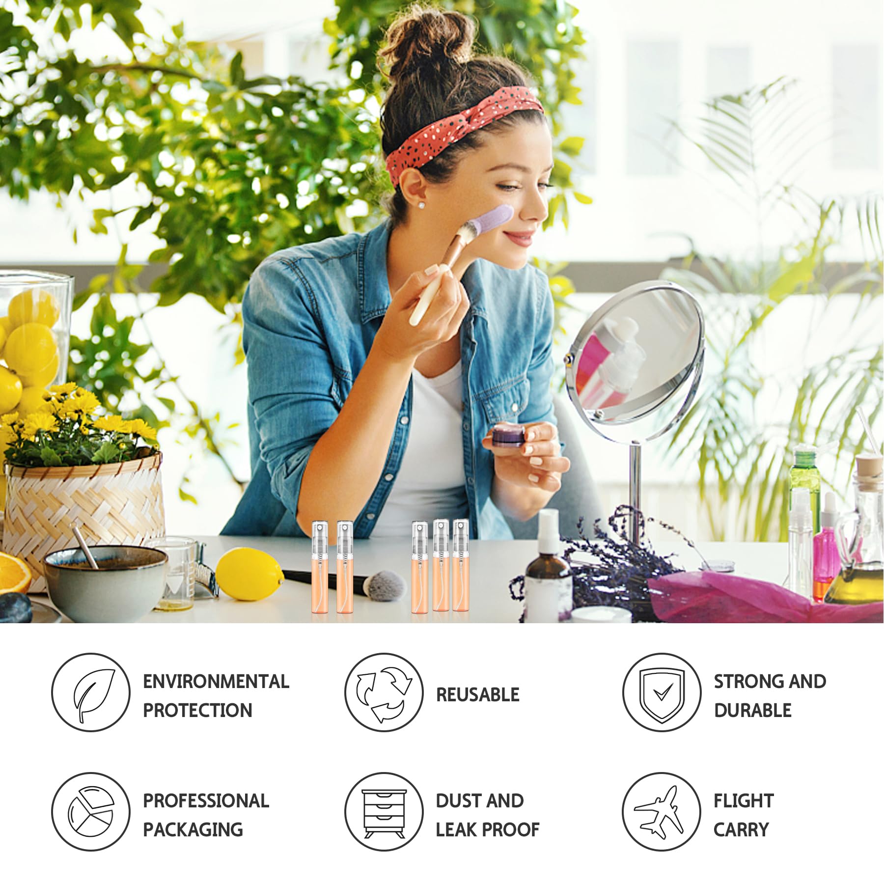 Csdtylh Mini Spray Bottle 105PCS 5ML Clear Glass Perfume Bottles Refillable Fine Mist Spray Bottles Empty Fragrance Sample Spray Containers Cosmetics Atomizer for Cleaning,Travel,Essential Oils - Medaid International