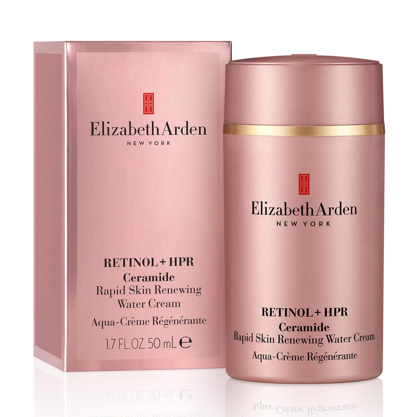 Elizabeth Arden Retinol + HPR Ceramide Rapid Skin Renewing Water Cream Face Moisturizer, Anti-Aging Wrinkle Treatment, Niacinamide, Hyaluronic Acid, Ceramides & Peptides, 1.7 fl oz - Medaid International