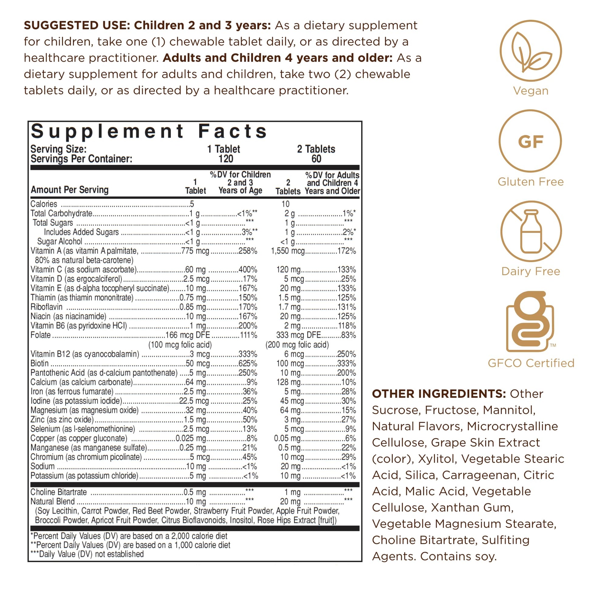 Solgar Kangavites, Bouncin’ Berry Flavor - 120 Chewable Tablets - Complete Multivitamin & Mineral Formula for Children - Vegan, Gluten Free - Medaid International