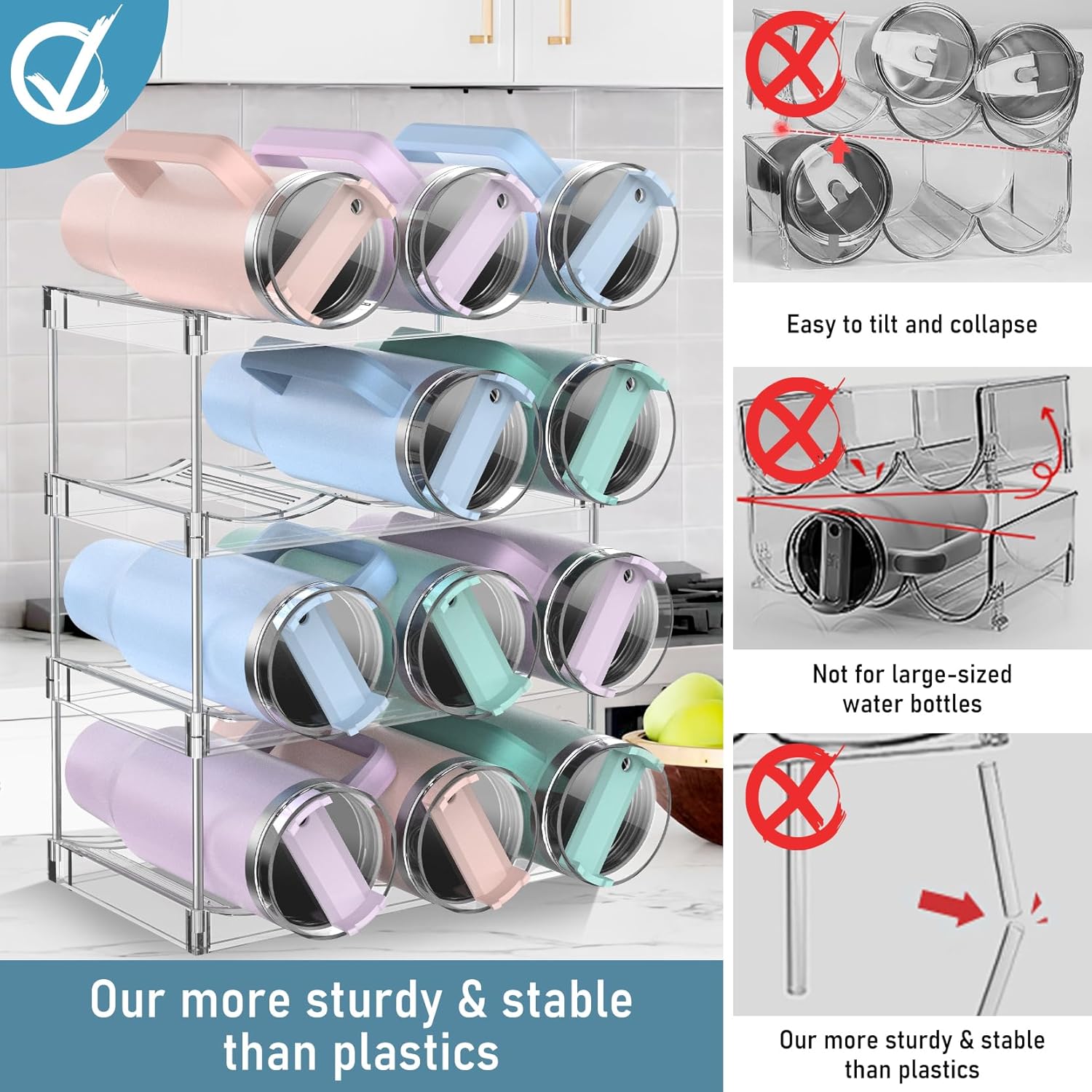 Water Bottles Organizer Stand - Medaid International