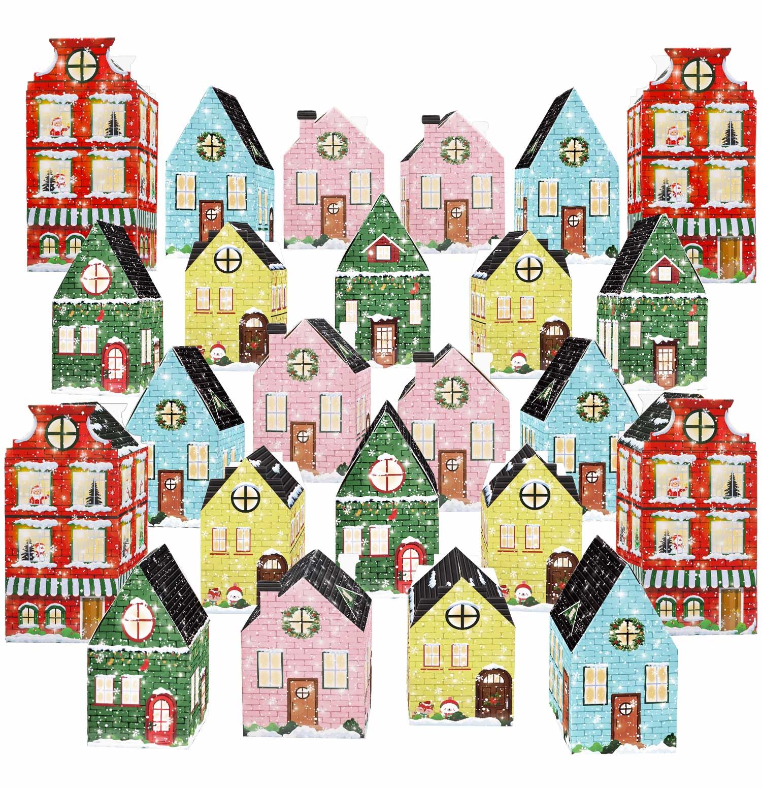 SietDESEO 24 Empty Advent Calendar Boxes to Fill 24 Days of Christmas Countdown Gift Boxes for Kids Adults Xmas Holiday Party Decorations Make Your Own Advent Calendar Box - Medaid International