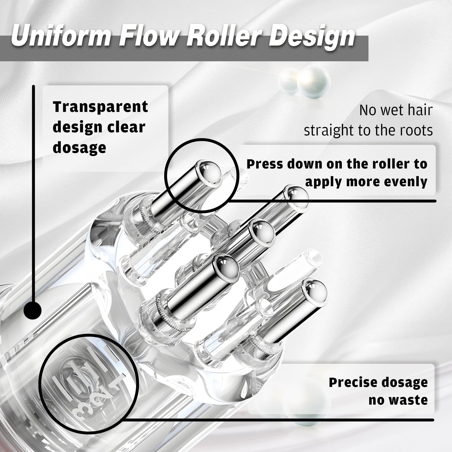 Hair Growth Serum Minoxidil Applicator - 2 in 1 Scalp Applicator with 5% Biotin Growth Oil Non-Greasy for Women Men Hair Regrowth (15ML, Unscented) - Medaid International