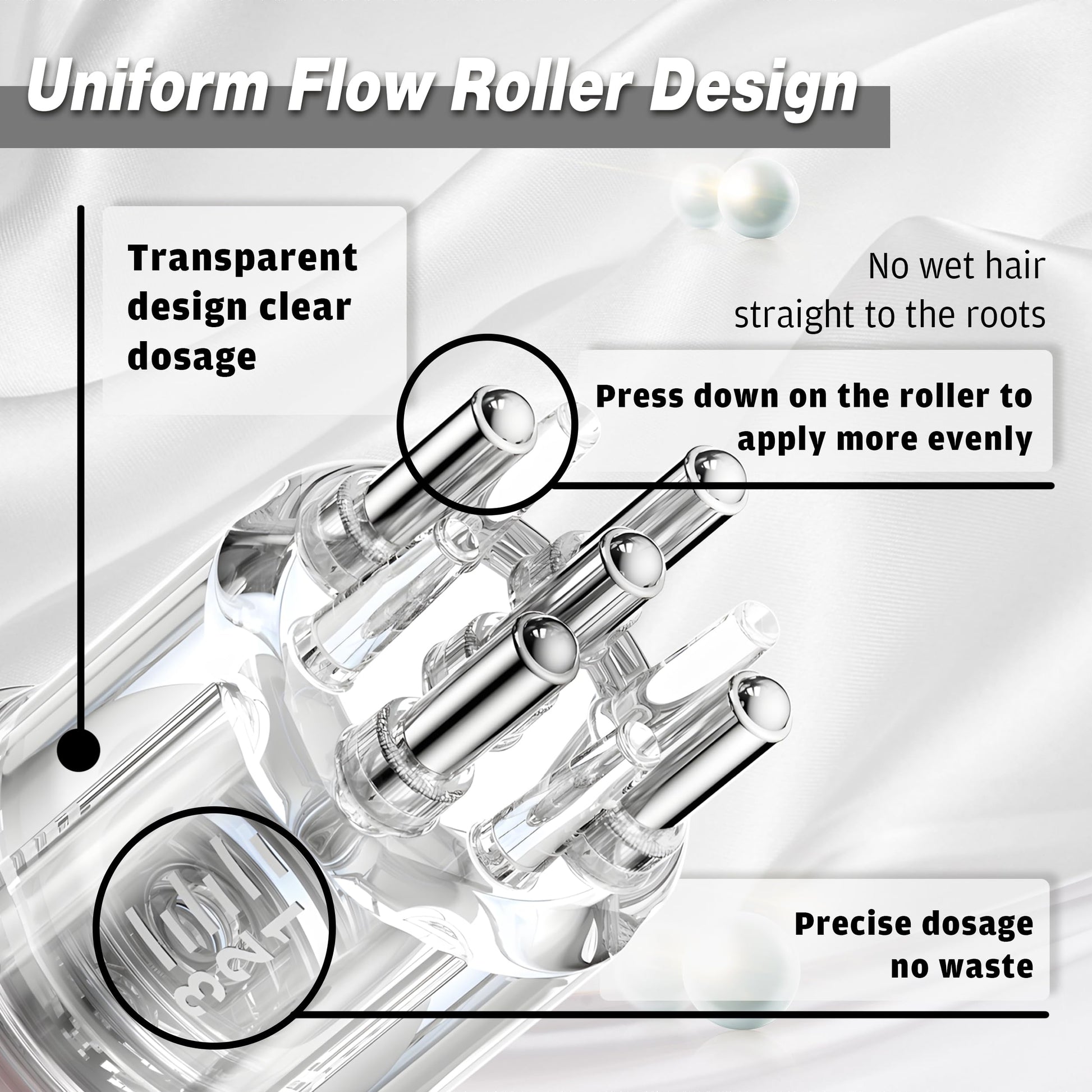 Hair Growth Serum Minoxidil Applicator - 2 in 1 Scalp Applicator with 5% Biotin Growth Oil Non-Greasy for Women Men Hair Regrowth (15ML, Unscented) - Medaid International