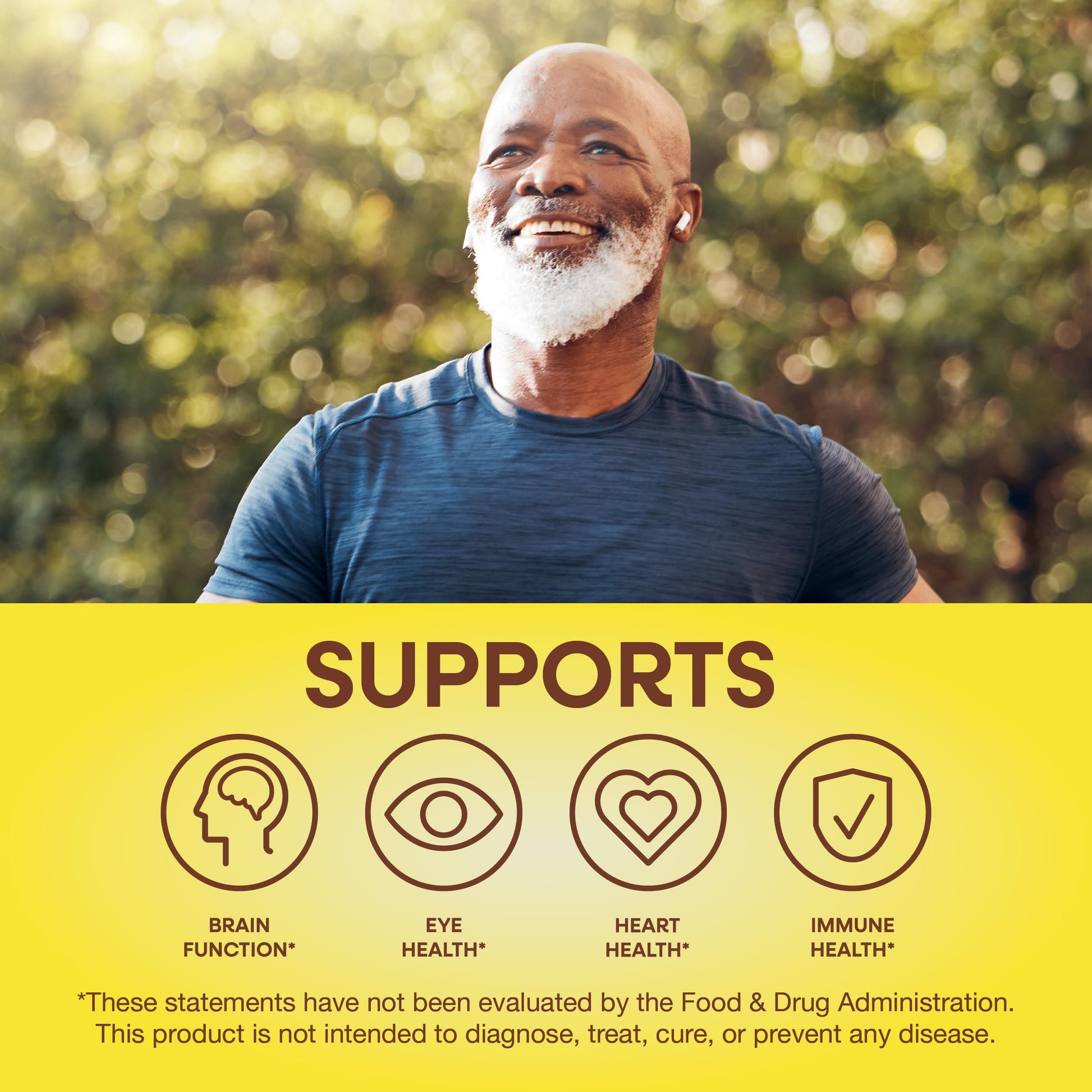 Nature's Way Alive! Men’s 50+ Daily Gummy Multivitamins, Supports Healthy Brain, Eyes, Heart*, B-Vitamins, Gluten-Free, Vegetarian, Fruit Flavored, 60 Gummies (Packaging May Vary) - Medaid International