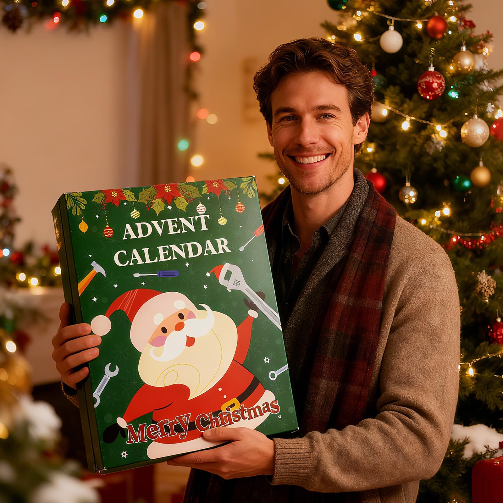 Advent Calendar Hand Tool Kit Christmas Countdown, 24 Days Hand Tool Advent Calendar Set for for Son, Boyfriend, Husband, Dad, Men Teen Boy 2025 Xmas Surprise Gift - Medaid International