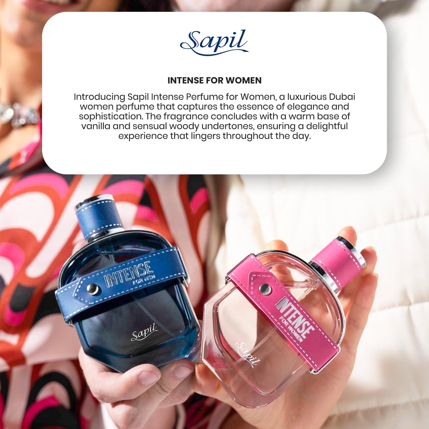 Sapil Intense Eau de Parfum for Women | Captivating Floral Fragrance with Tuberose, Jasmine Sambac & Sandalwood | Long-Lasting Perfume for All-Day Freshness | Elegant Scent for Every Occasion & Mood - Medaid International