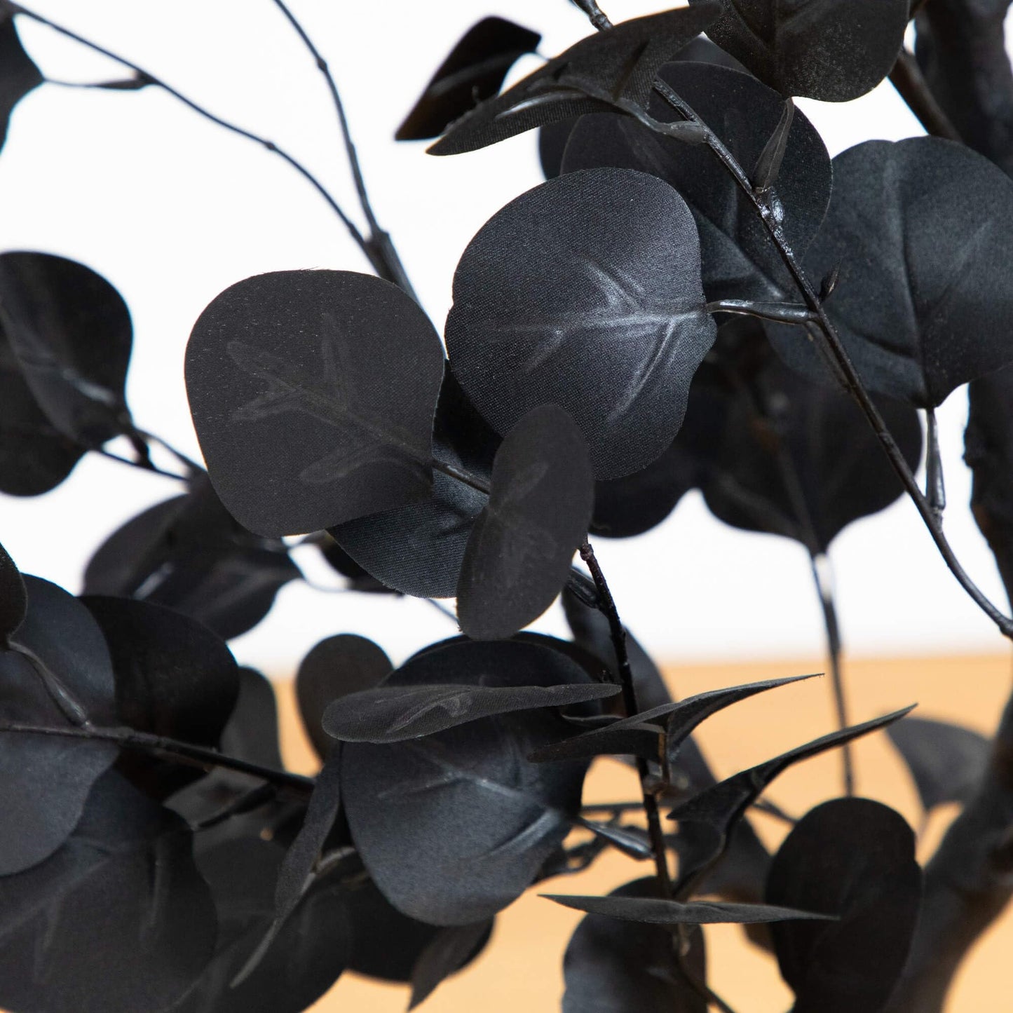 Nearly Natural 4ft Artificial Halloween Black Eucalyptus Tree - Modern Festive Decor for Spooky Atmosphere - Medaid International