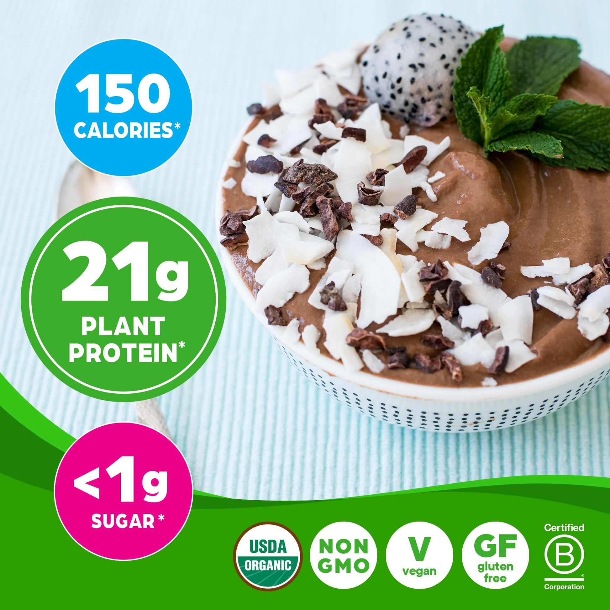 Orgain Organic Vegan Protein Powder, Creamy Chocolate Fudge - 21g Plant Protein, 7g Prebiotic Fiber, Low Net Carb, No Lactose Ingredients, No Added Sugar, Non-GMO, For Shakes & Smoothies, 1.02 lb - Medaid International