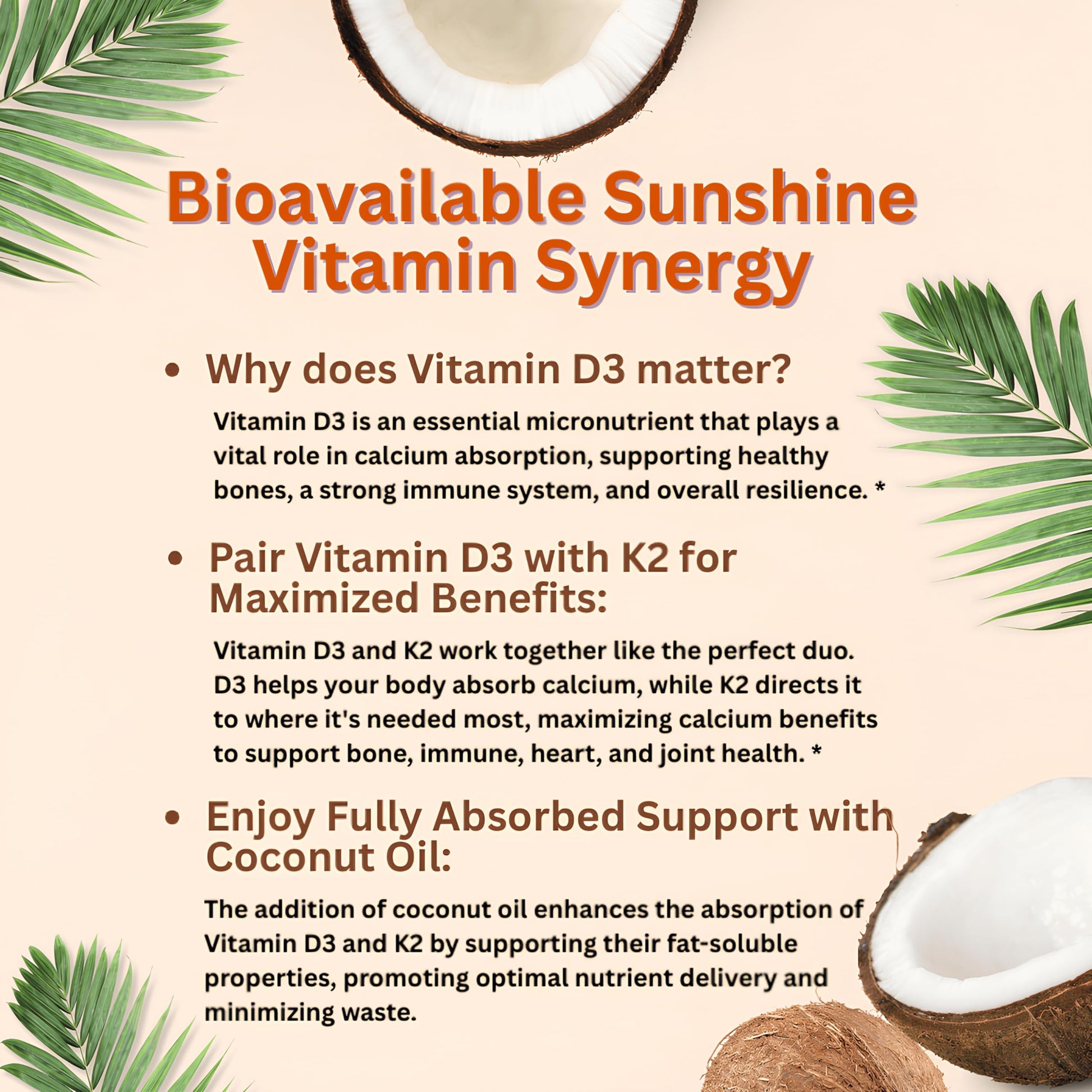 Micro Ingredients Vitamin D3 10,000 IU + K2 MK-7 200 mcg, 300 Softgels | Virgin Coconut Oil | 2-in-1 Bone, Immune & Heart Support | Easy to Swallow, Non-GMO - Medaid International