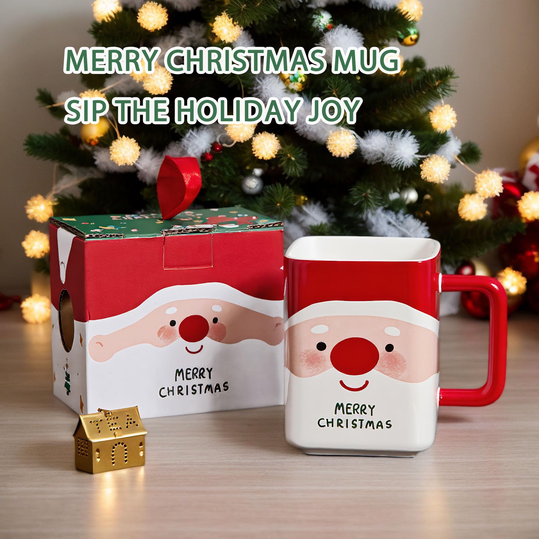 ECLAVIOS 2025 Christmas Gift Set for Women, Holiday Gift Box with Cozy Blanket, Hand Cream, Santa Mug, Scented Candle & Fuzzy Socks, Christmas Gift Basket for Mom, Sister, Best Friend or Coworker - Medaid International