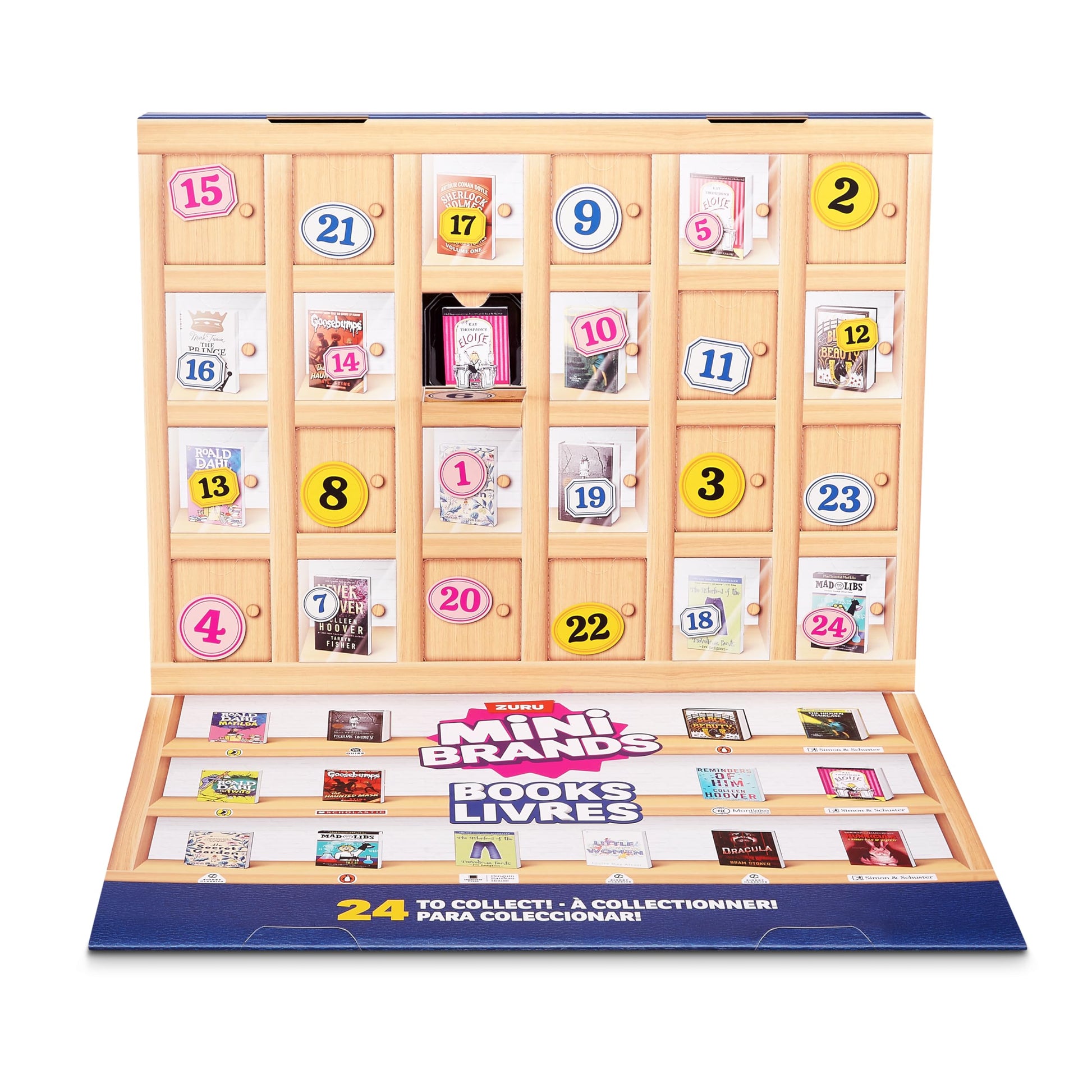Mini Brands Books Advent Calendar by ZURU, Collectible Seasonal Toys for Girls, Boys, and Collectors - Medaid International