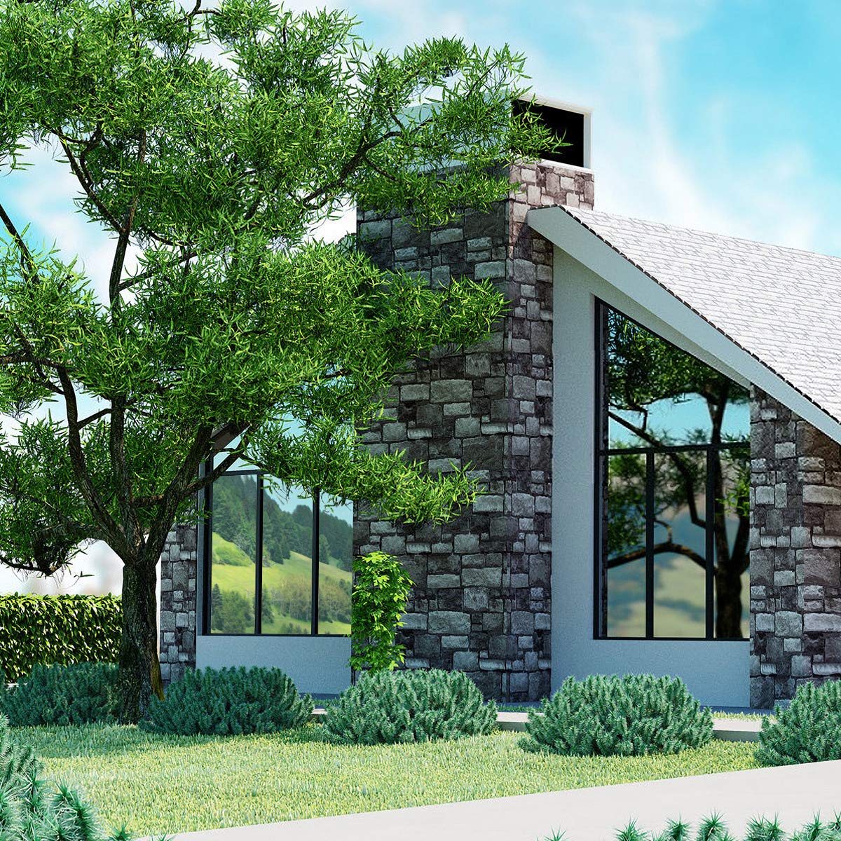 FILMGOO One Way Privacy Window Film Mirror Window Tint for Home Daytime Privacy Heat Control Anti UV Static Cling Covers (Black Silver,17.5 Inch X 94.48 Inch) - Medaid International